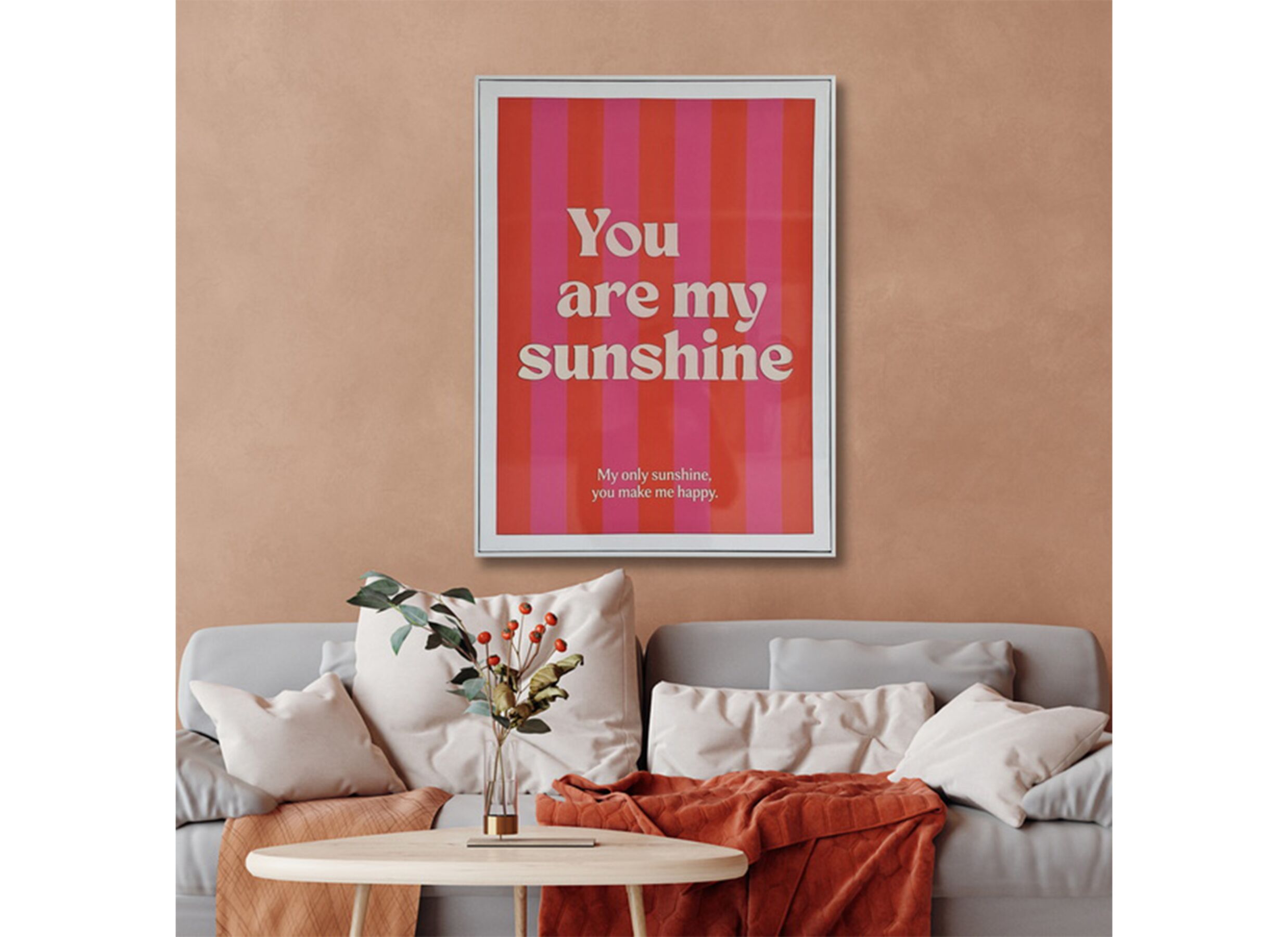 Sfeerfoto - Print op canvas Sunshine 45x60cm - resin coating