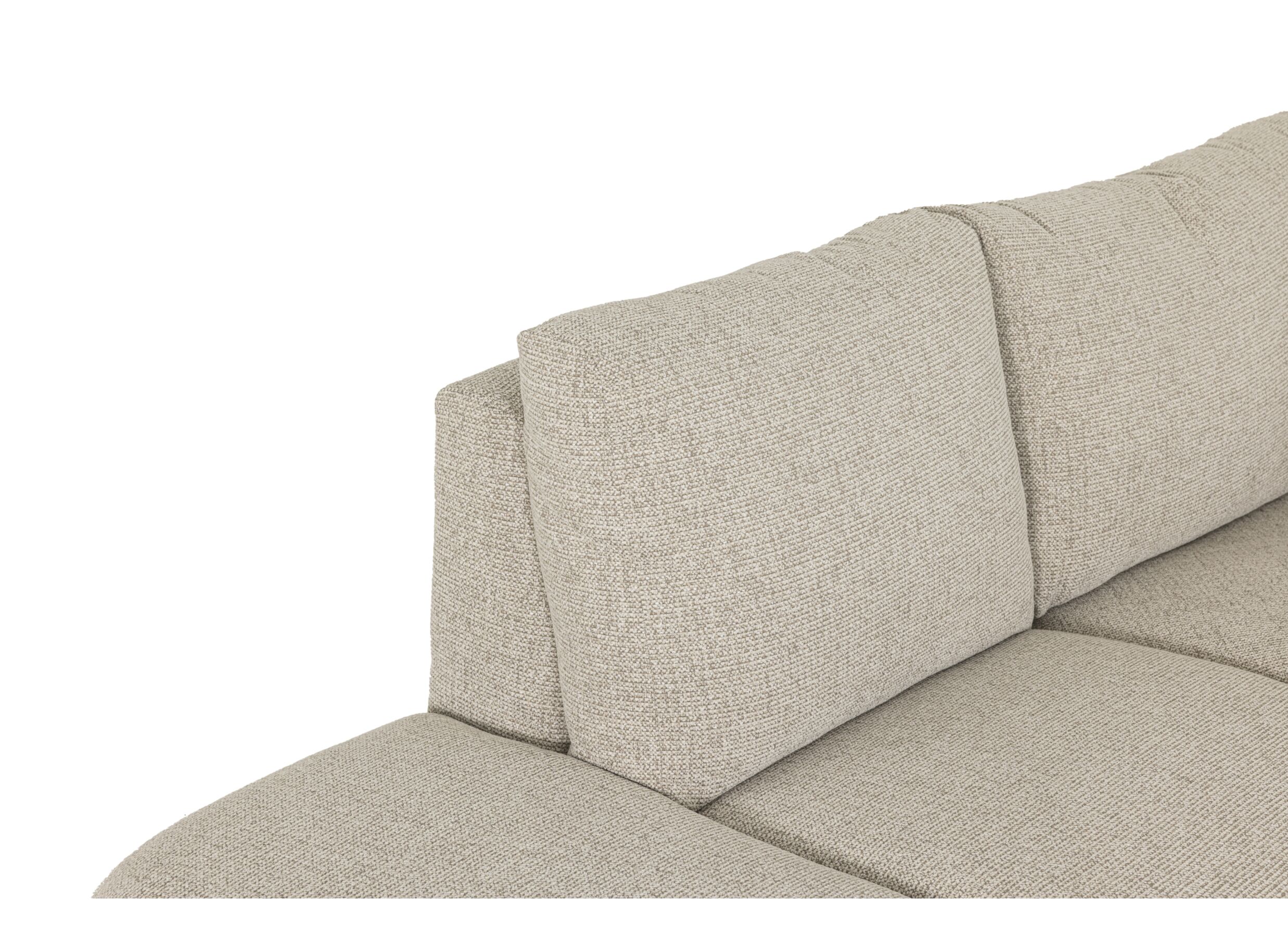 Detail - Canapé d'angle Malco 397x235cm - tissu - taupe
