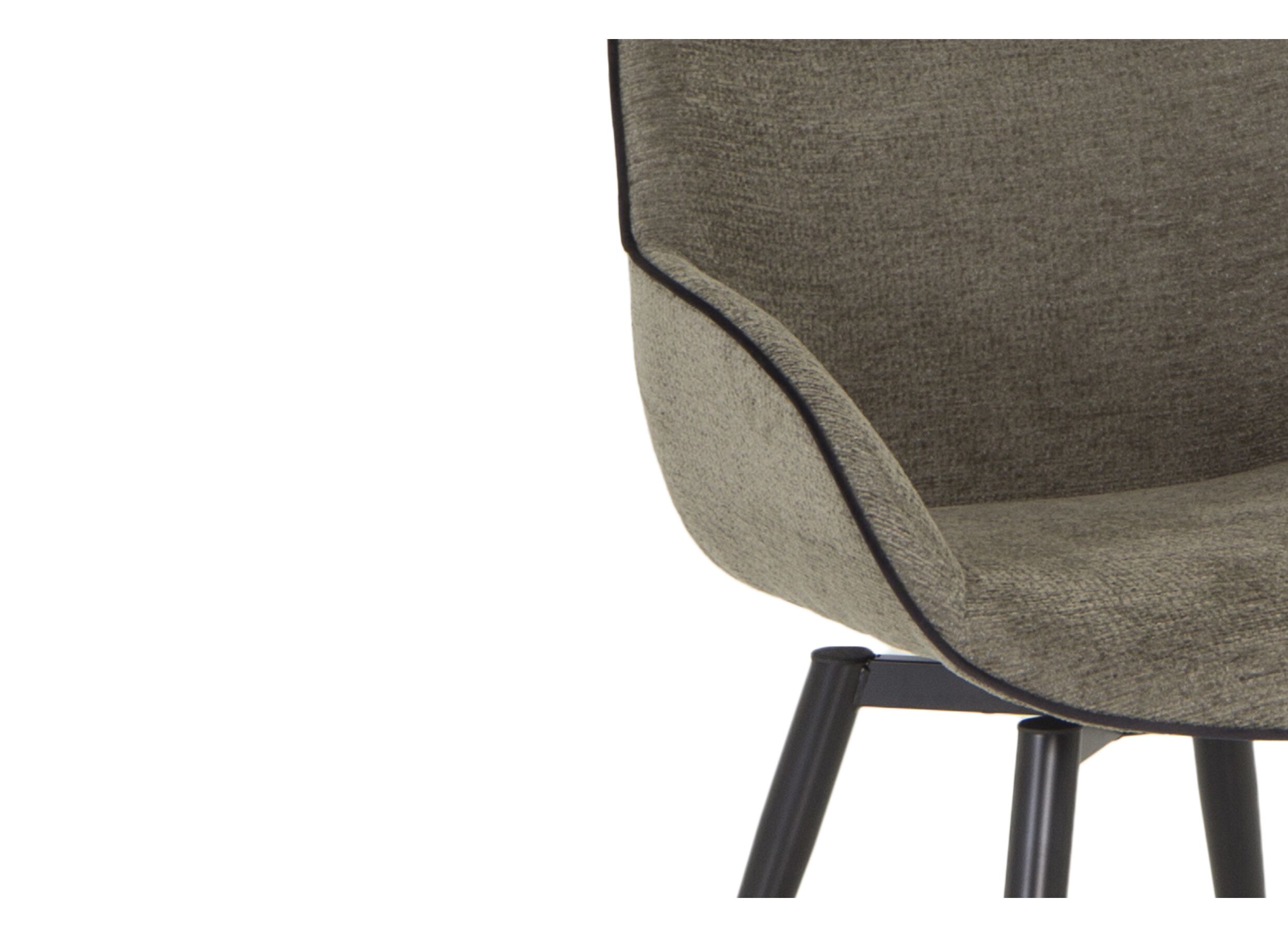 Chaise coque Brentano 62,5x57x84cm - fibre polyester - vert