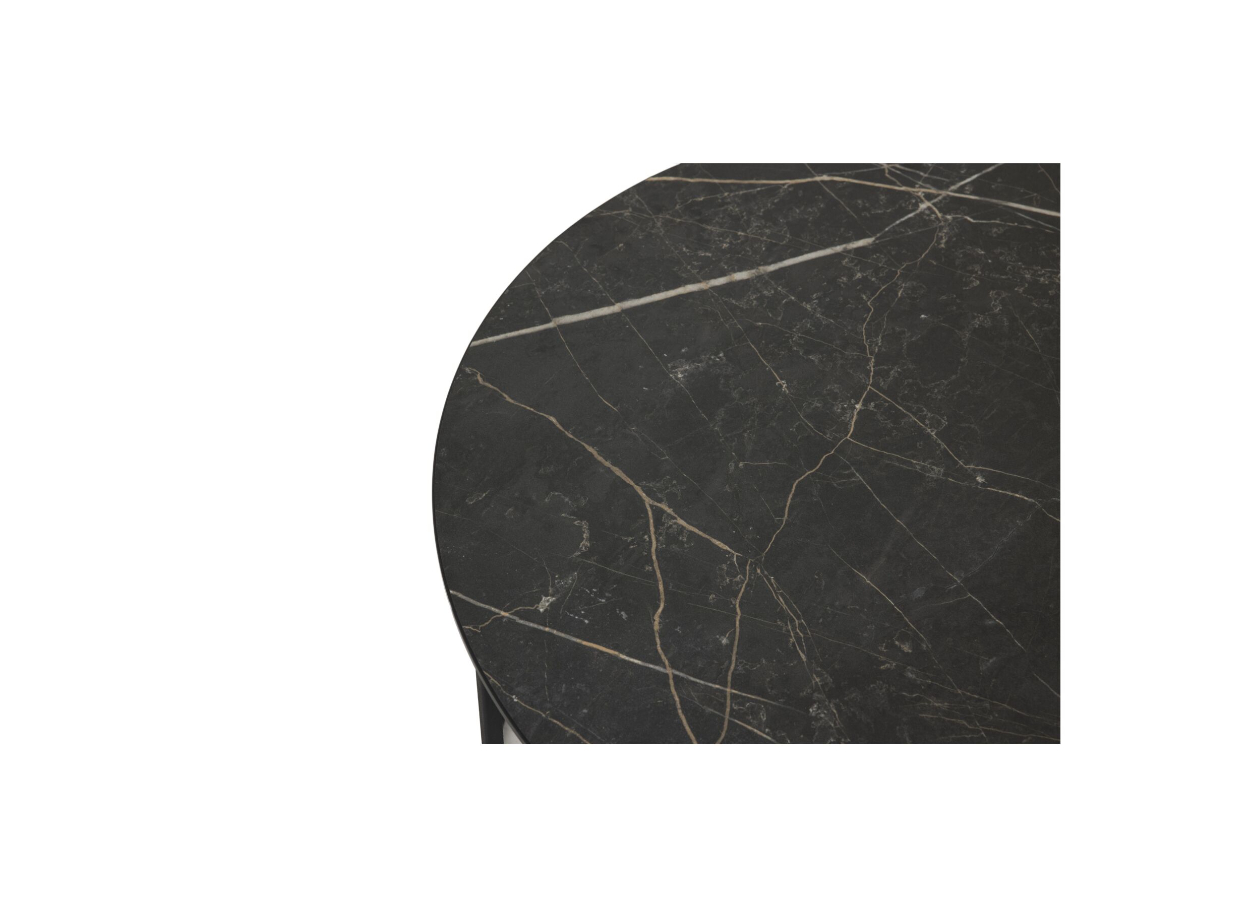 Table basse Windsor Ø75x44,4cm/Ø65x39cm - lamulux - noir lot de 2