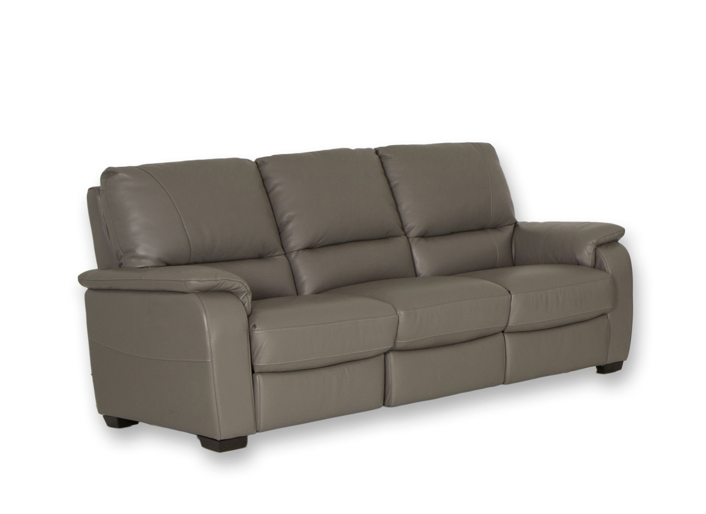 Plus Important - Canapé Barbiero 3 places - cuir - gris