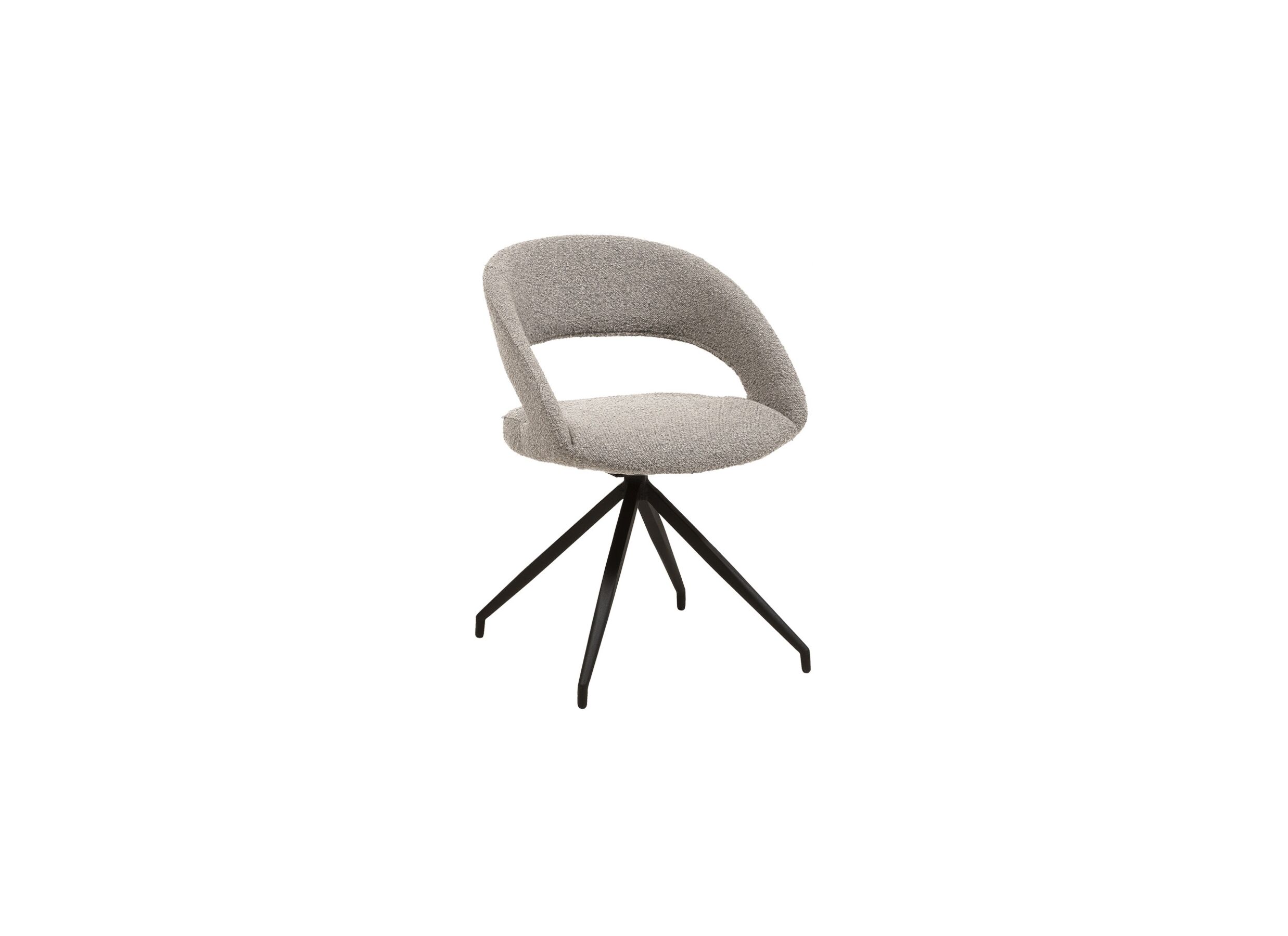 Draaistoel Yara 47,5x59,5x84,5cm - stof - grijs