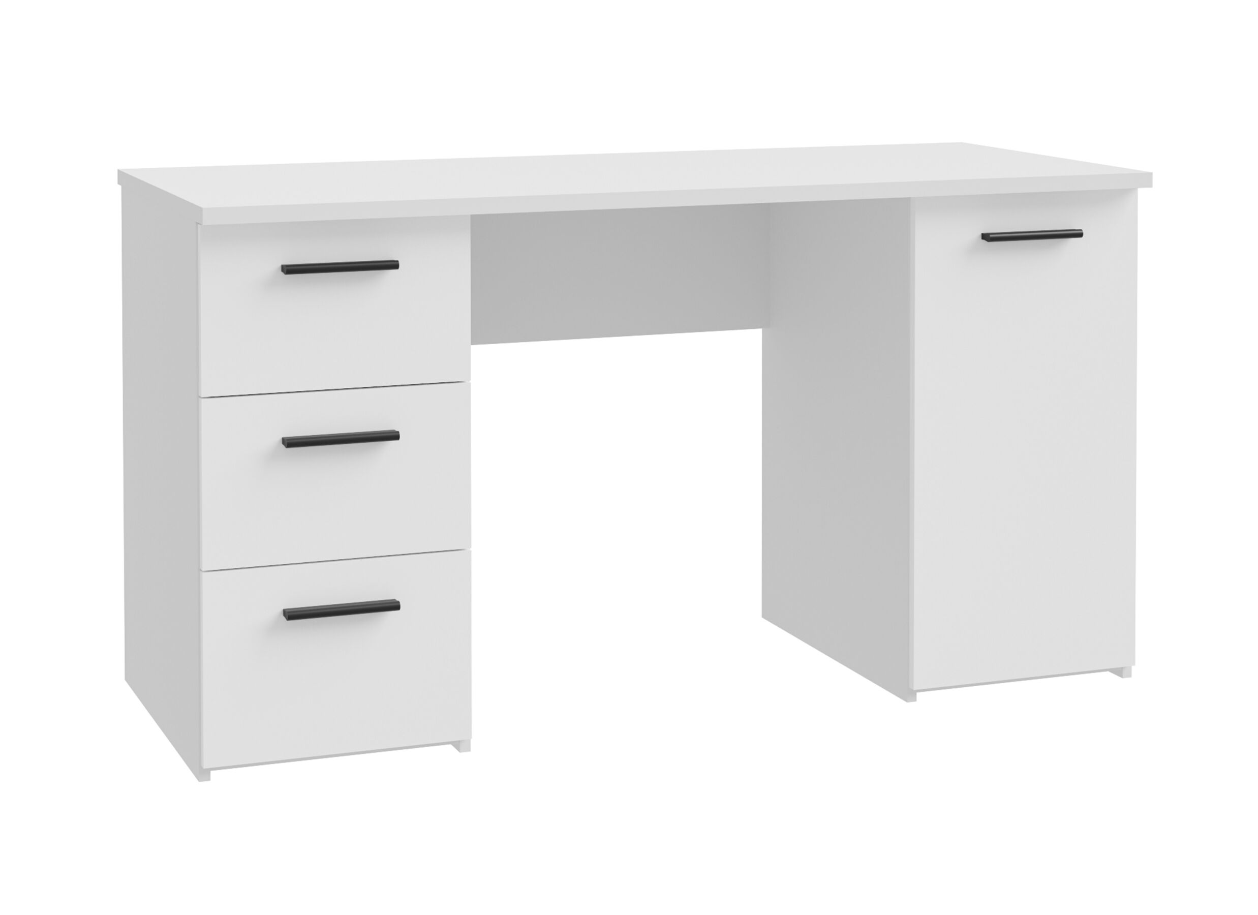 Bureau Net307 138x60x74cm - decor - wit - Bureau Net307 138x60x74cm - décor - blanc