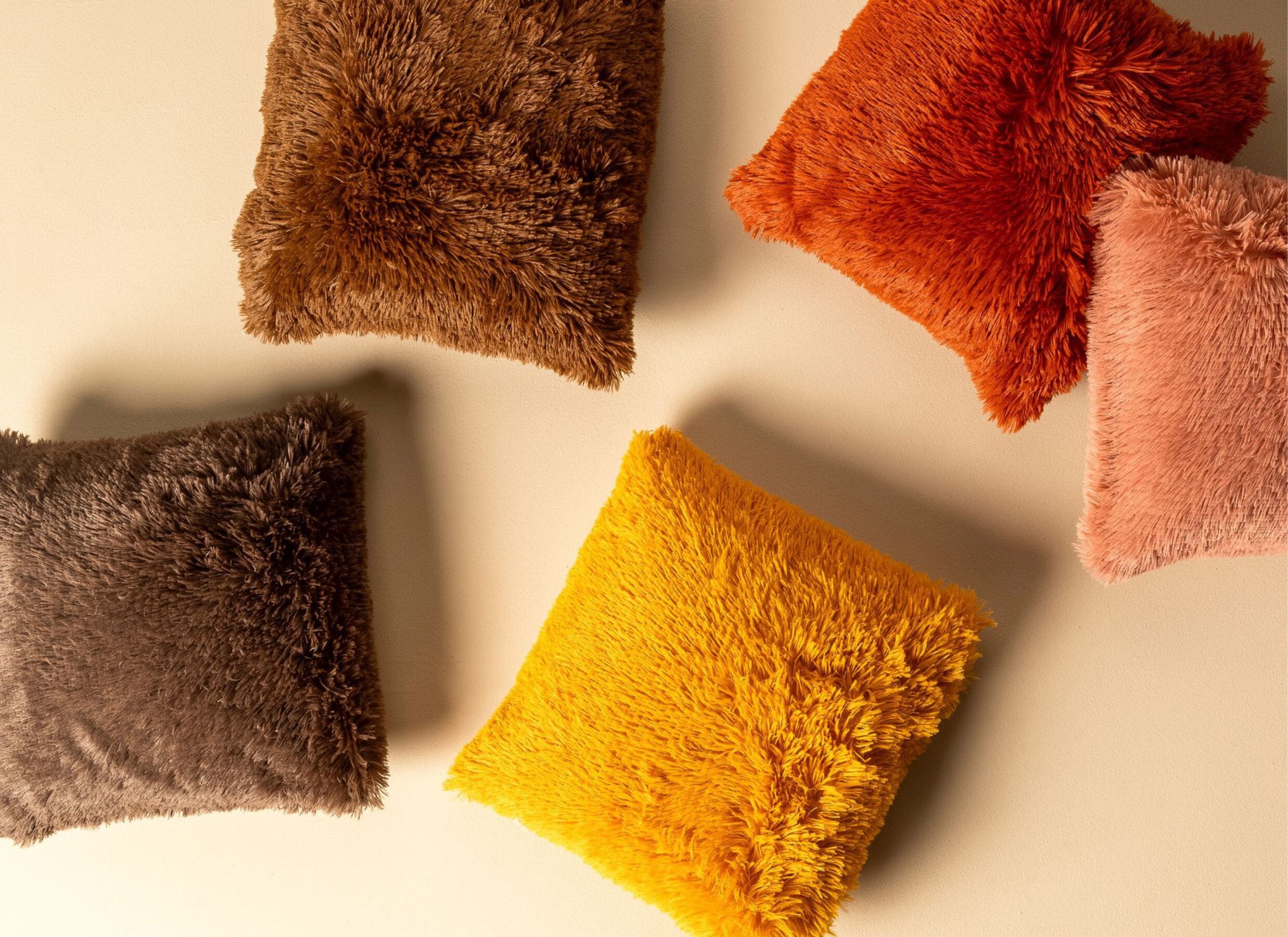 Foto ambiance - Coussin Fluffy 45x45cm - polyester - chocolat martini