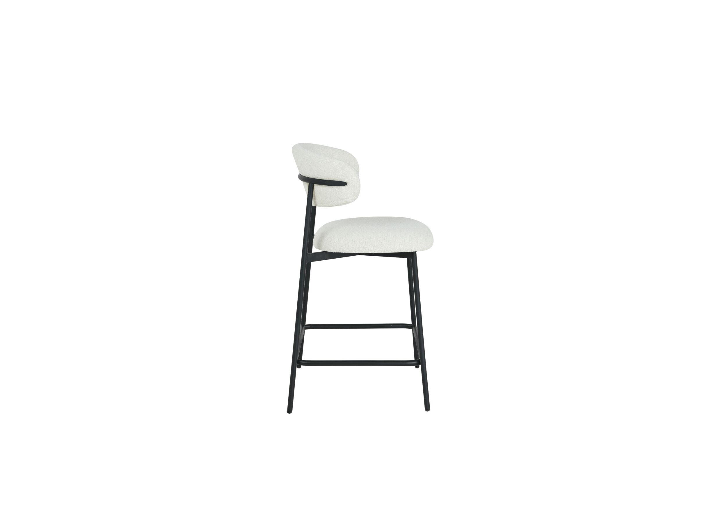 Overzichtsfoto - Barstoel Luke ZH65-65cm - stof - wit