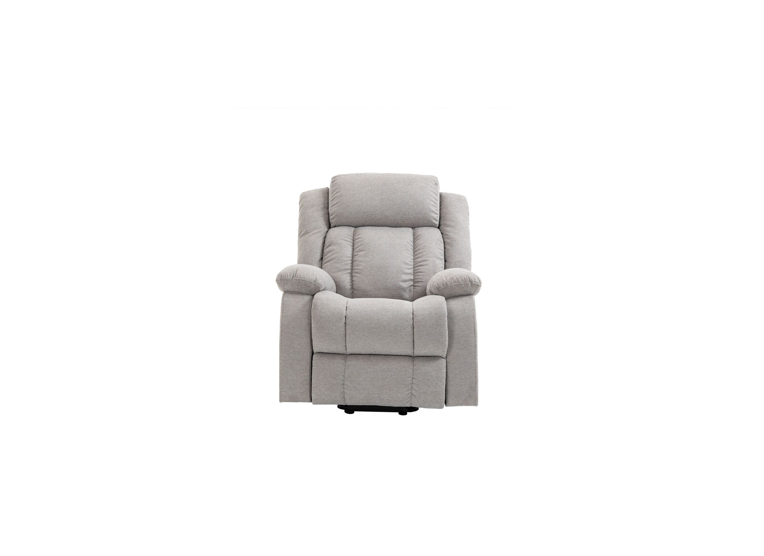 Fauteuil relax Eirene électrique - tissu - argent