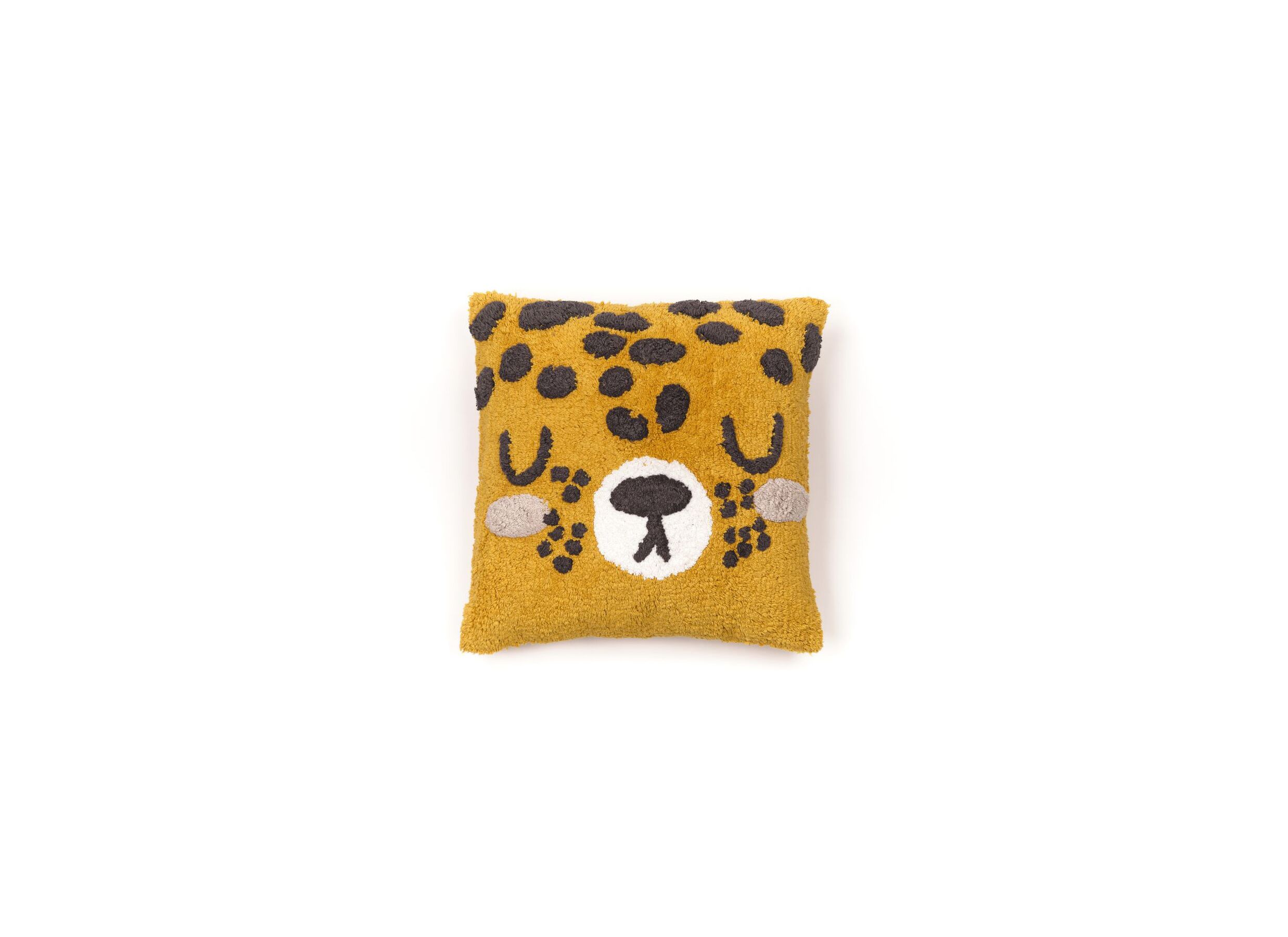 Kussen Tijger 40x40cm - katoen - geel