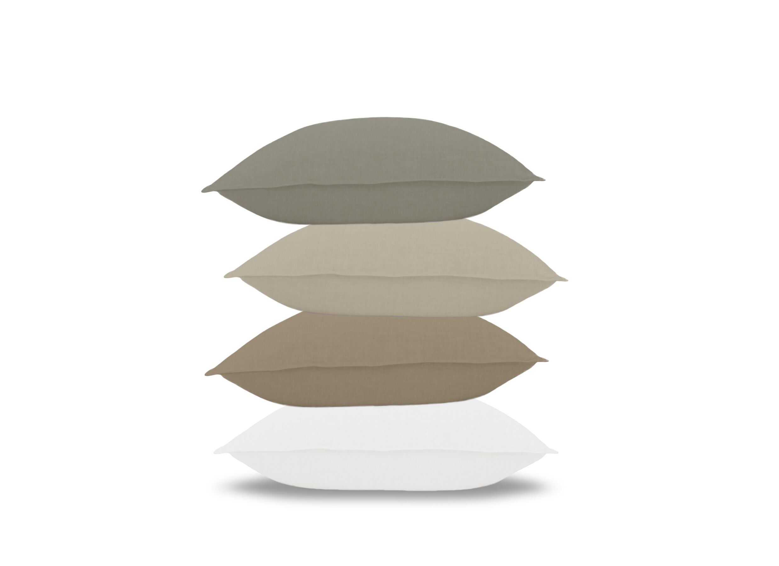 Photo ensemble - Taie d'oreiller Cupido 65x65cm - coton - olive - lot de 2