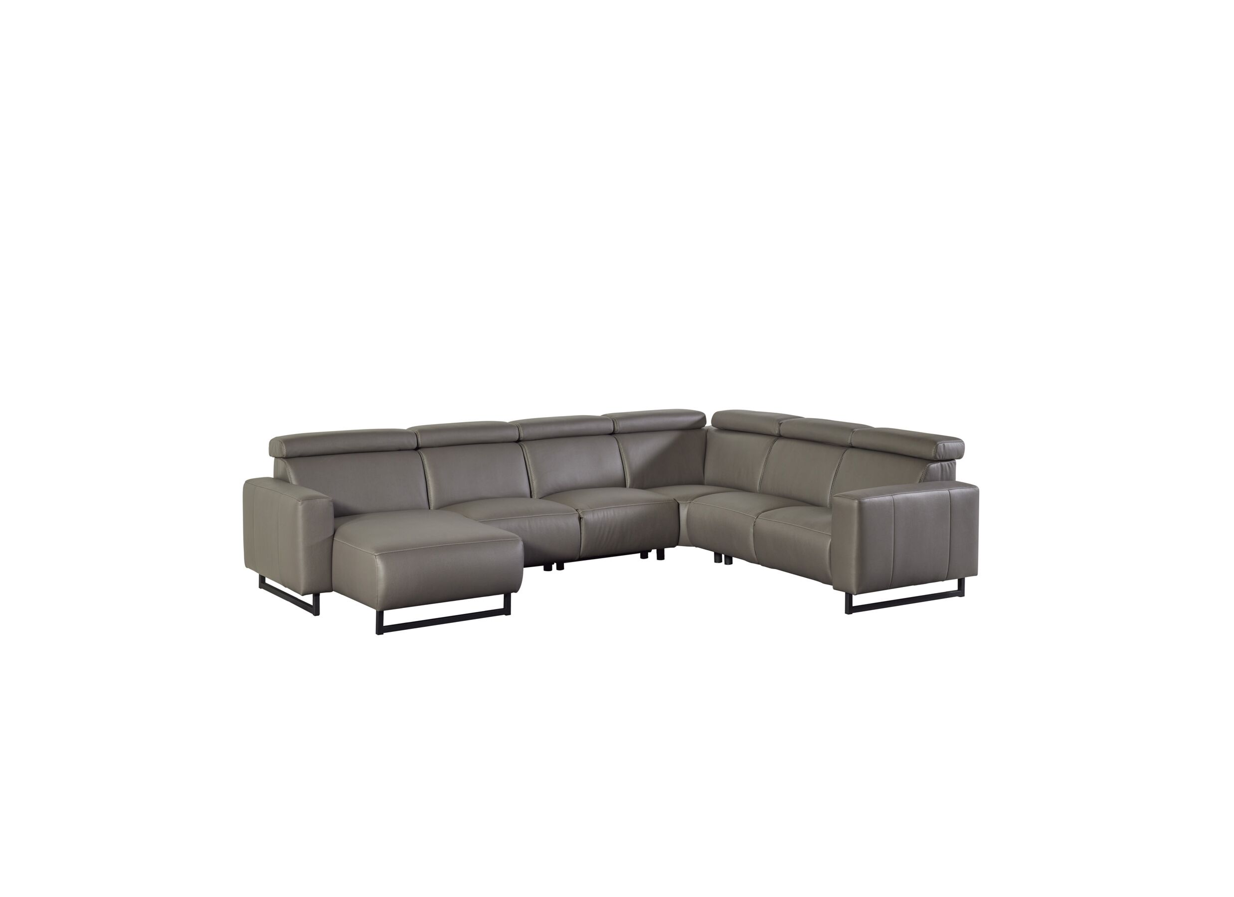 Canapé d'angle Rigole tissu gris foncé - Canapé d'angle Rigole 348x256cm - tissu - gris foncé
