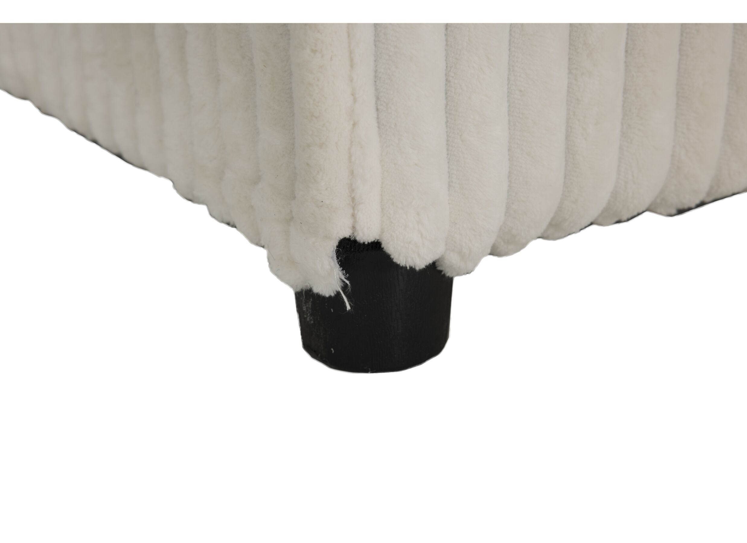 Detail - Pouf Condotti 128x66cm - corduroy - blanc