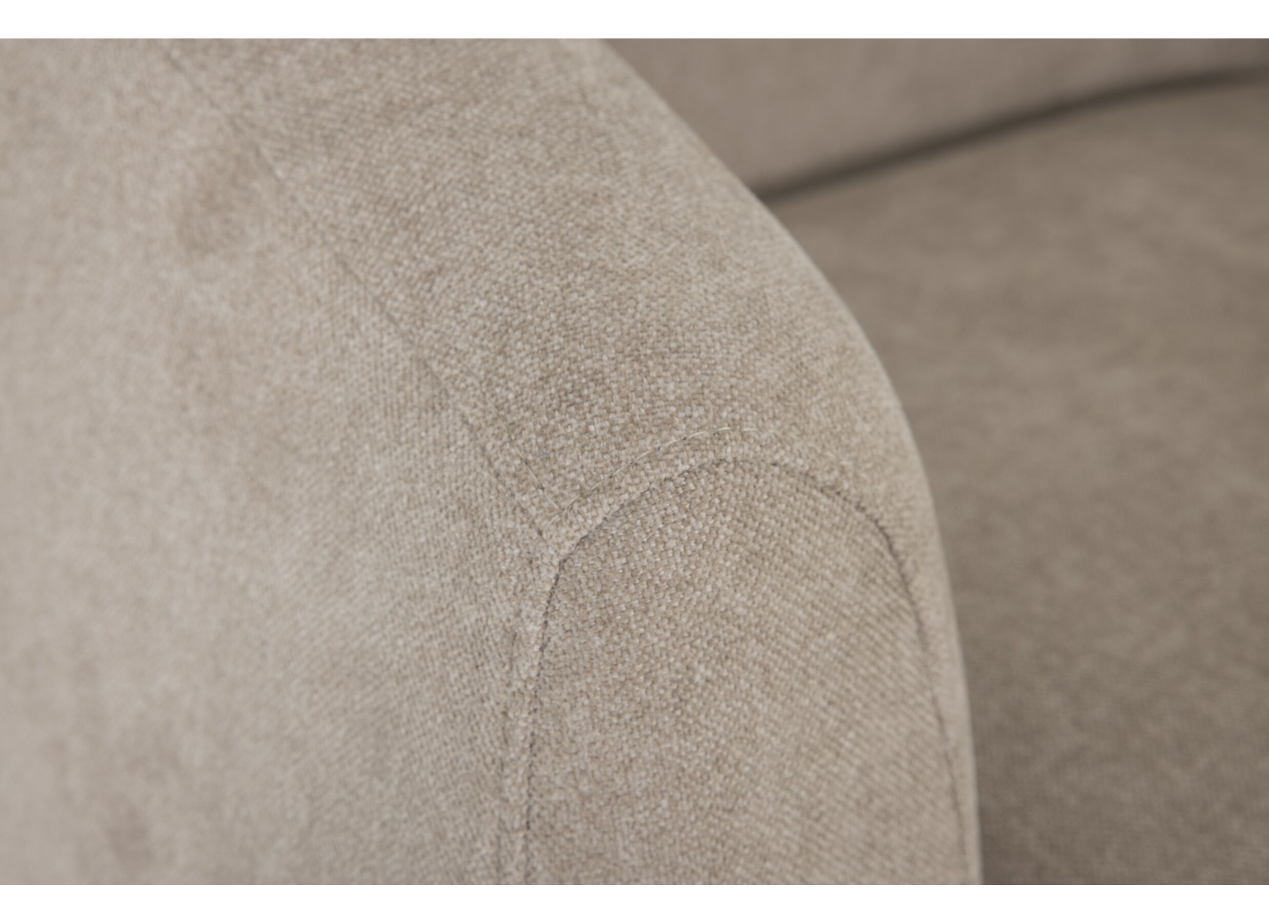 Detail - Fauteuil pivotant Gela 85x95x80cm - tissu - brun clair