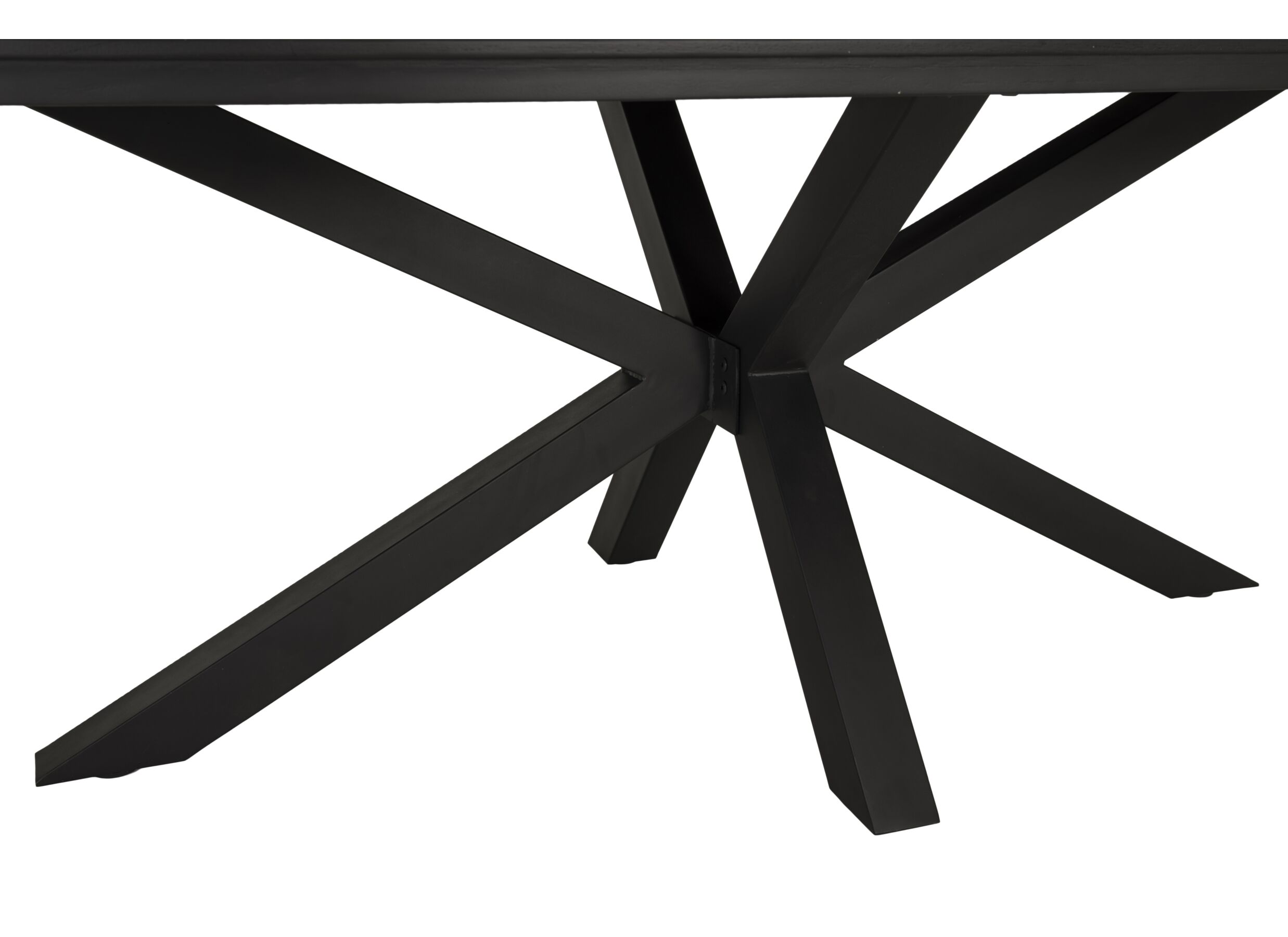Table Mauri 250x128cm - chêne massif - noir