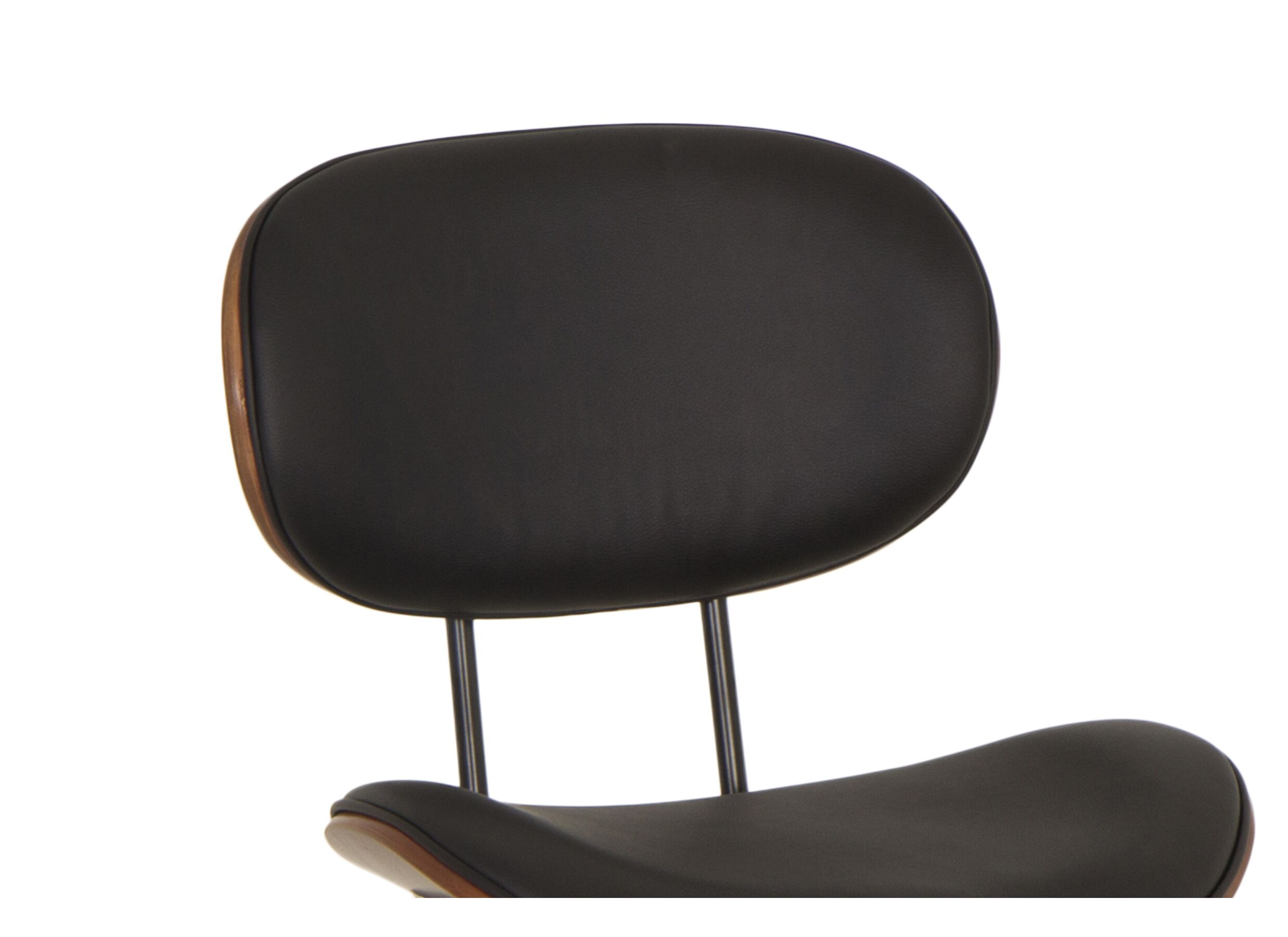 Detail - Chaise Ruby 51x57x79cm - similicuir - noir/brun