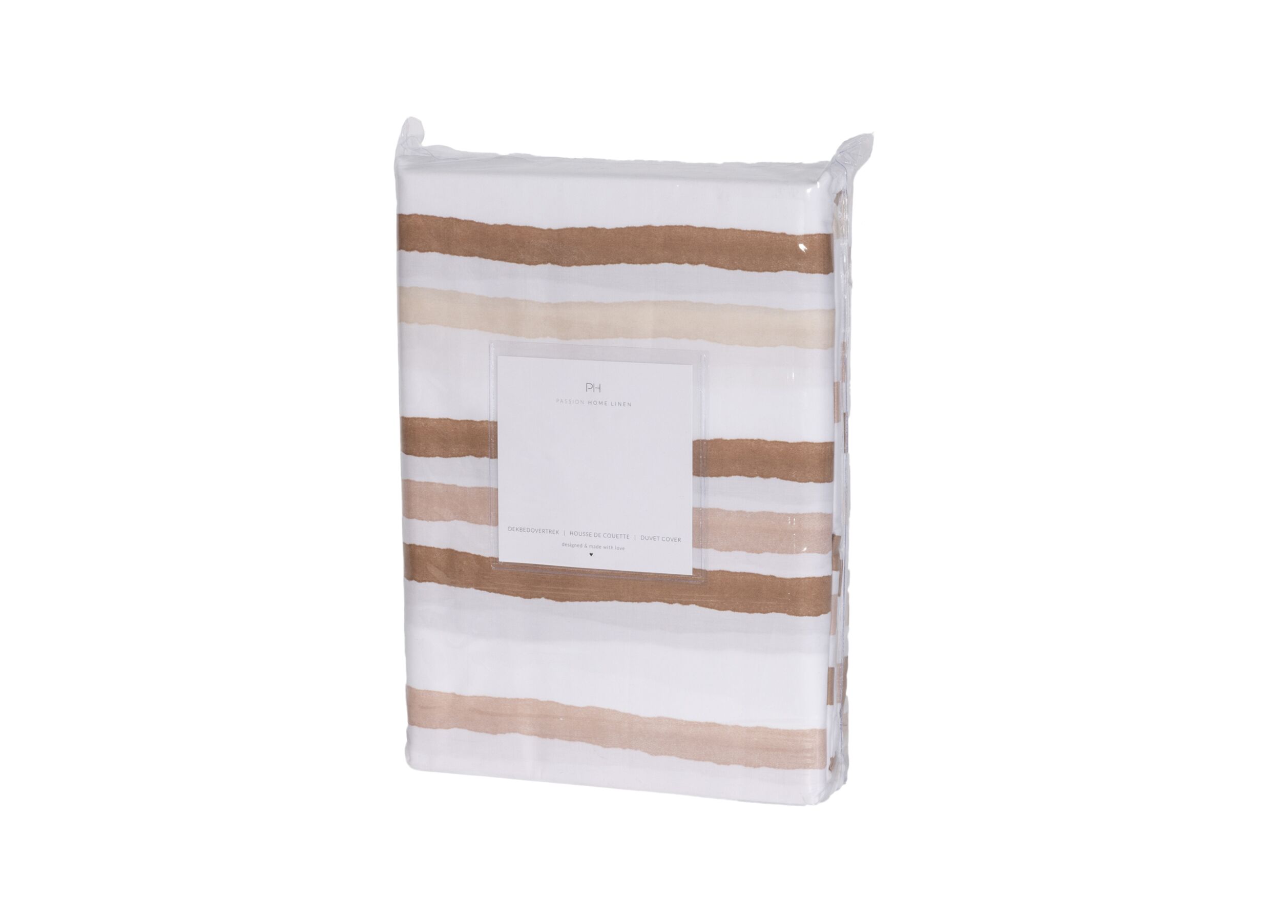 Dekbedovertrek 240x200/220cm - satijn - mokka - Housse de couette 240x200/220cm - satin - moka