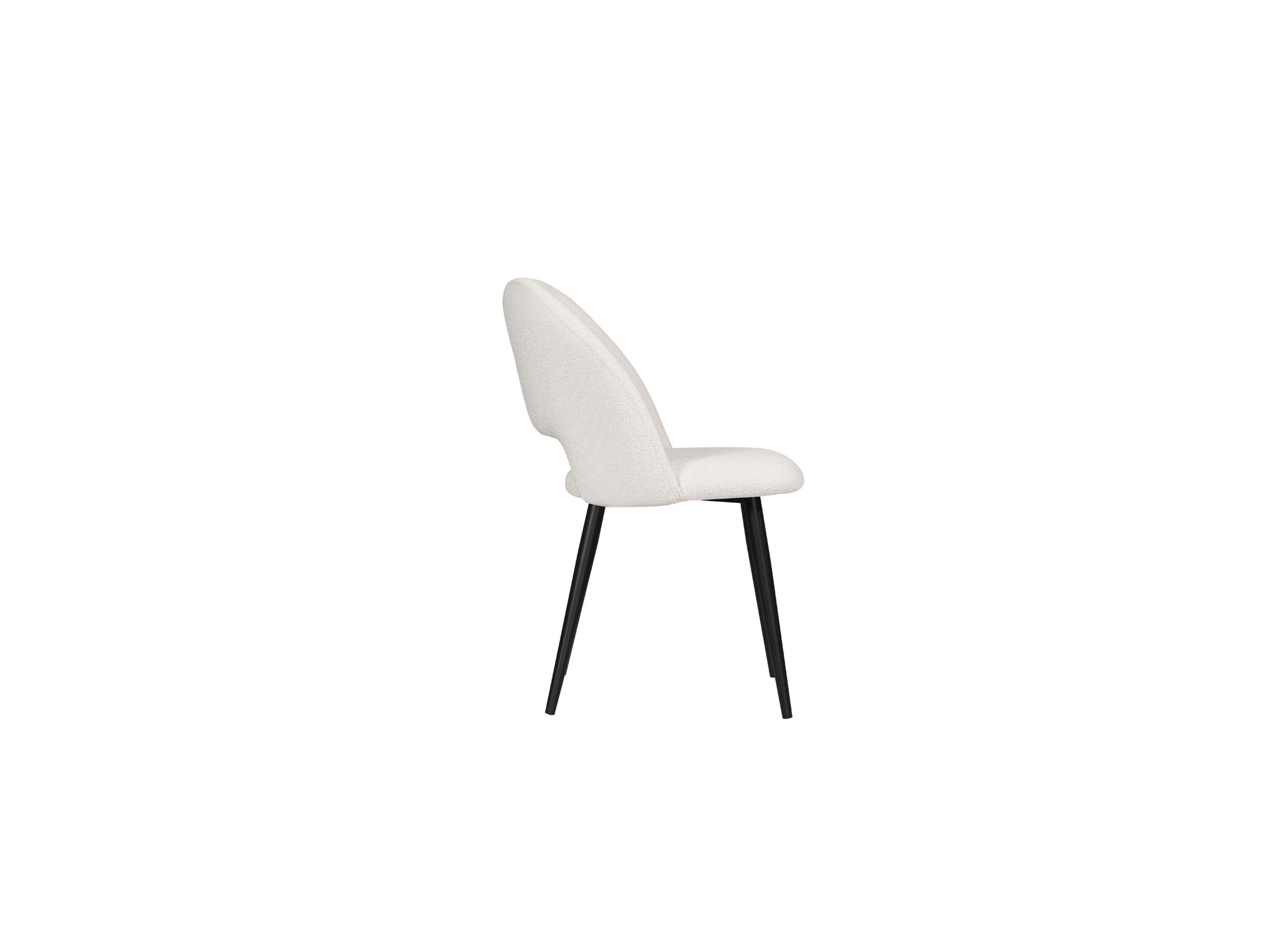 Stoel Vega 55x54x81cm - stof - wit