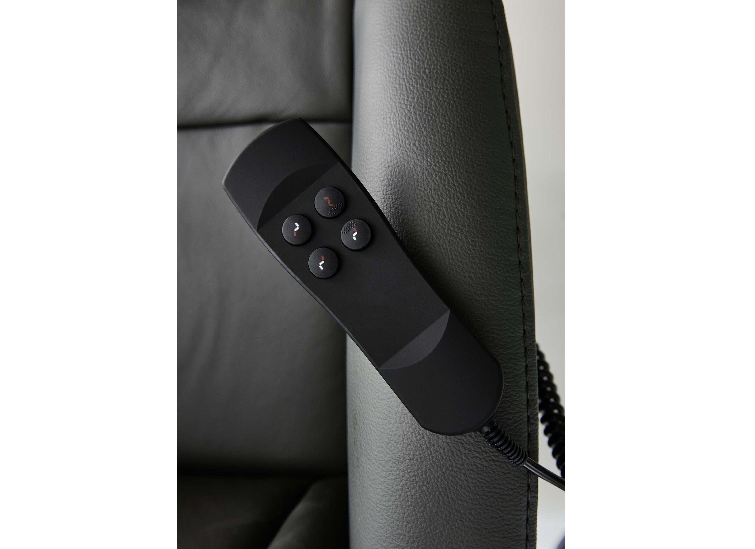 Sfeerfoto - Relaxzetel Hukla elektrisch - leder - antraciet met 2 motoren & extra lange beensteun