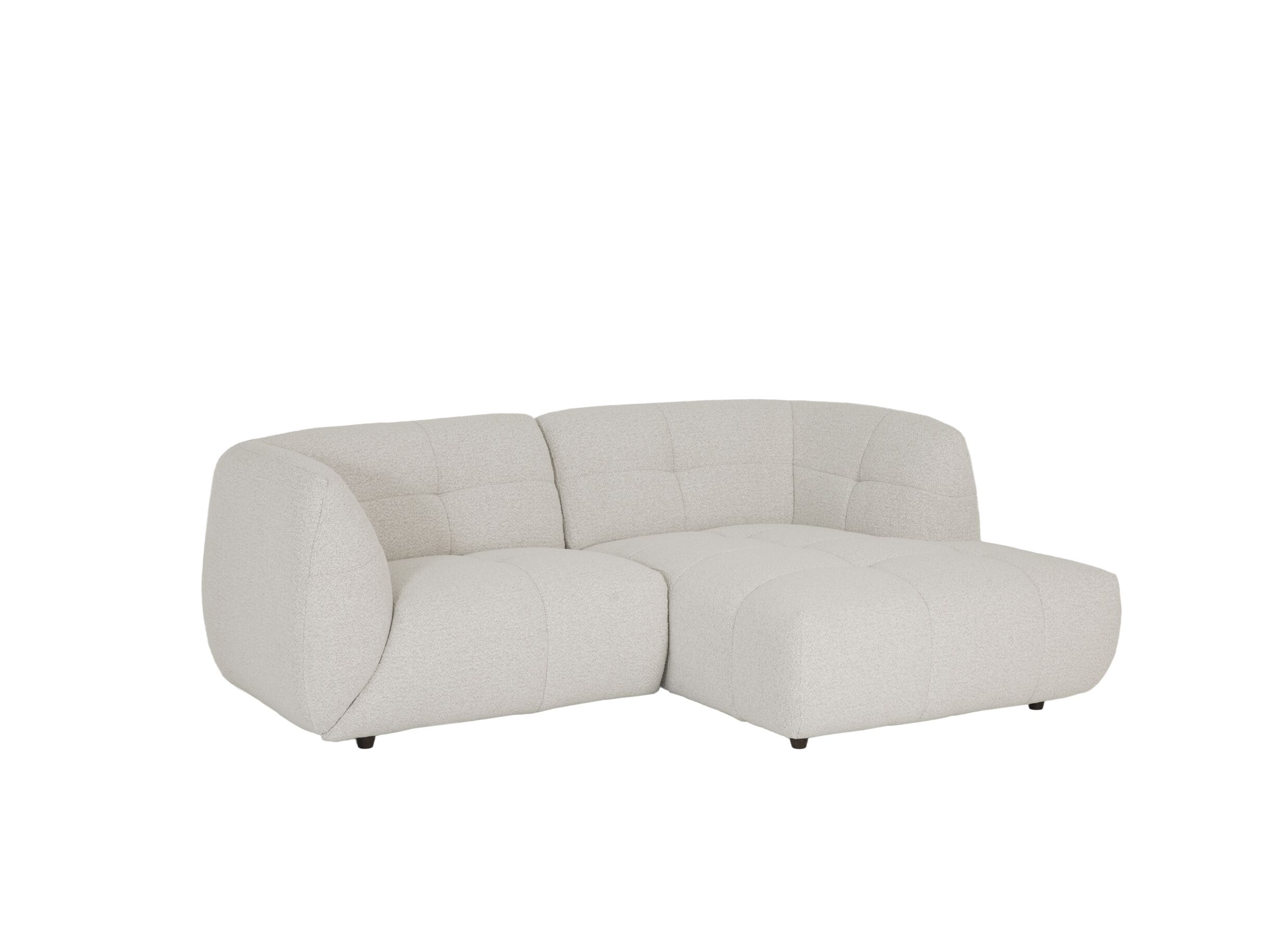 Plus Important - Canapé d'angle Bric 224x162cm - tissu - naturel