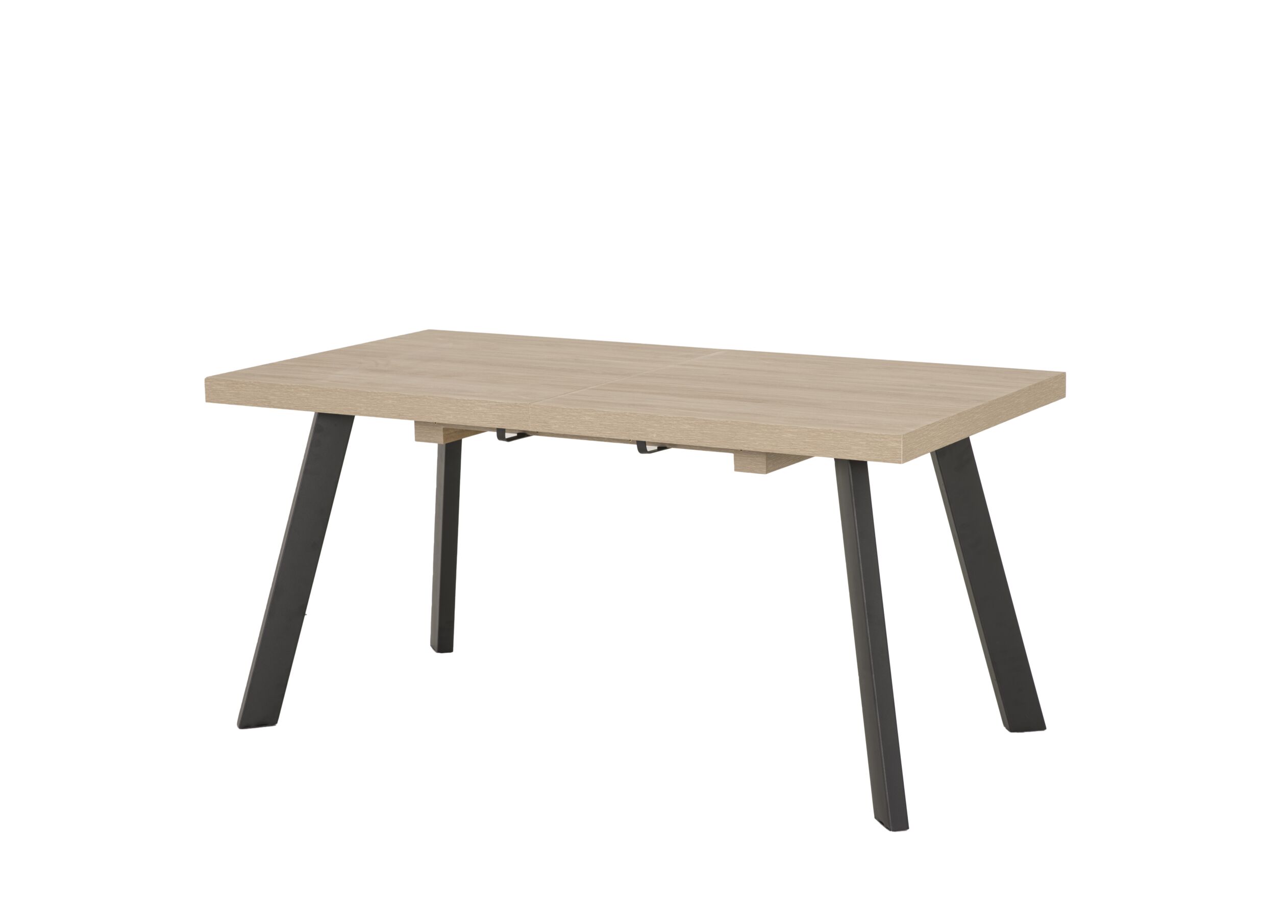 Table Log 159/198x84,5cm - mélamine - brun