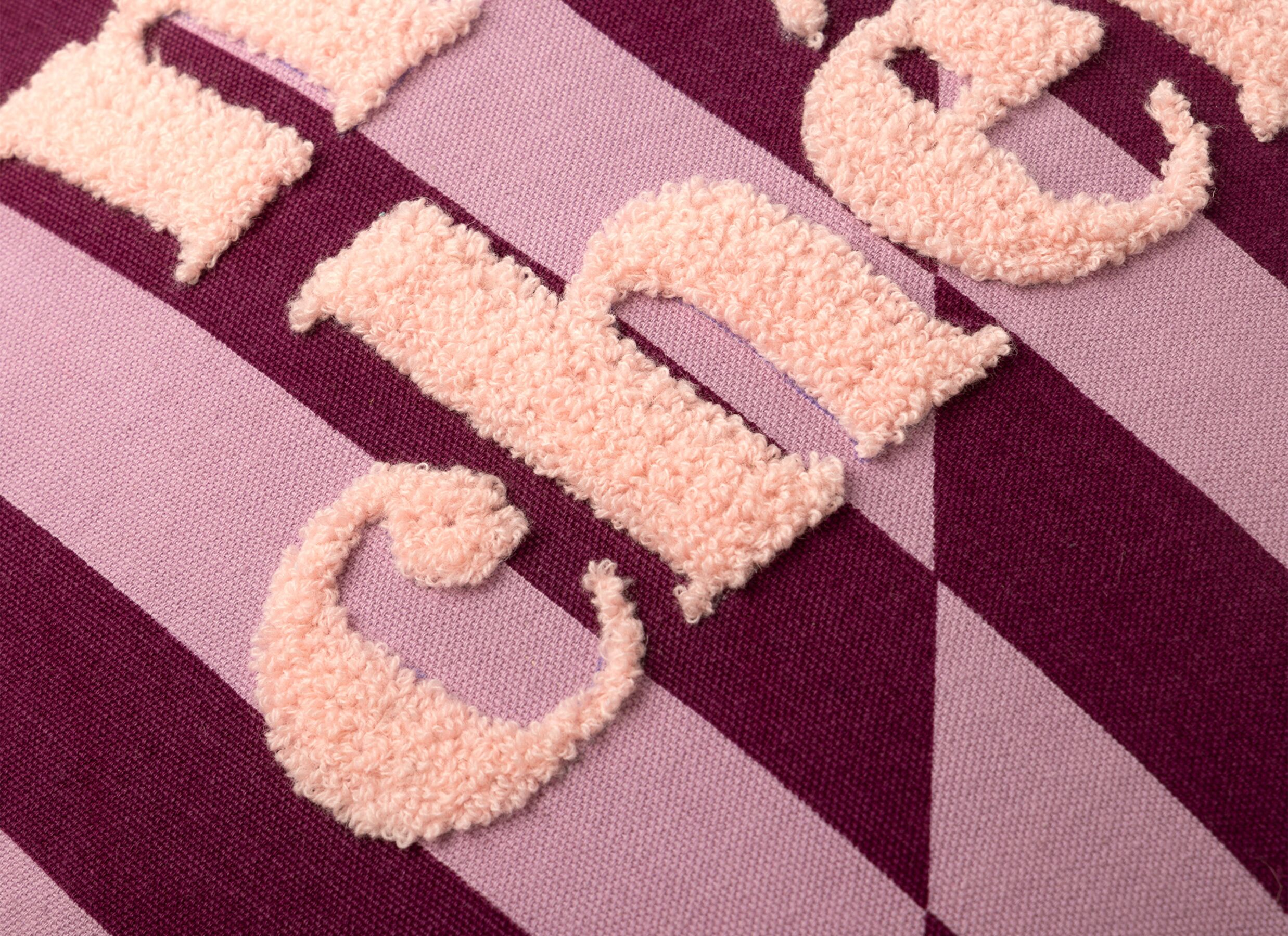 Detail - Coussin Cherie 45x45cm - coton - rosebud