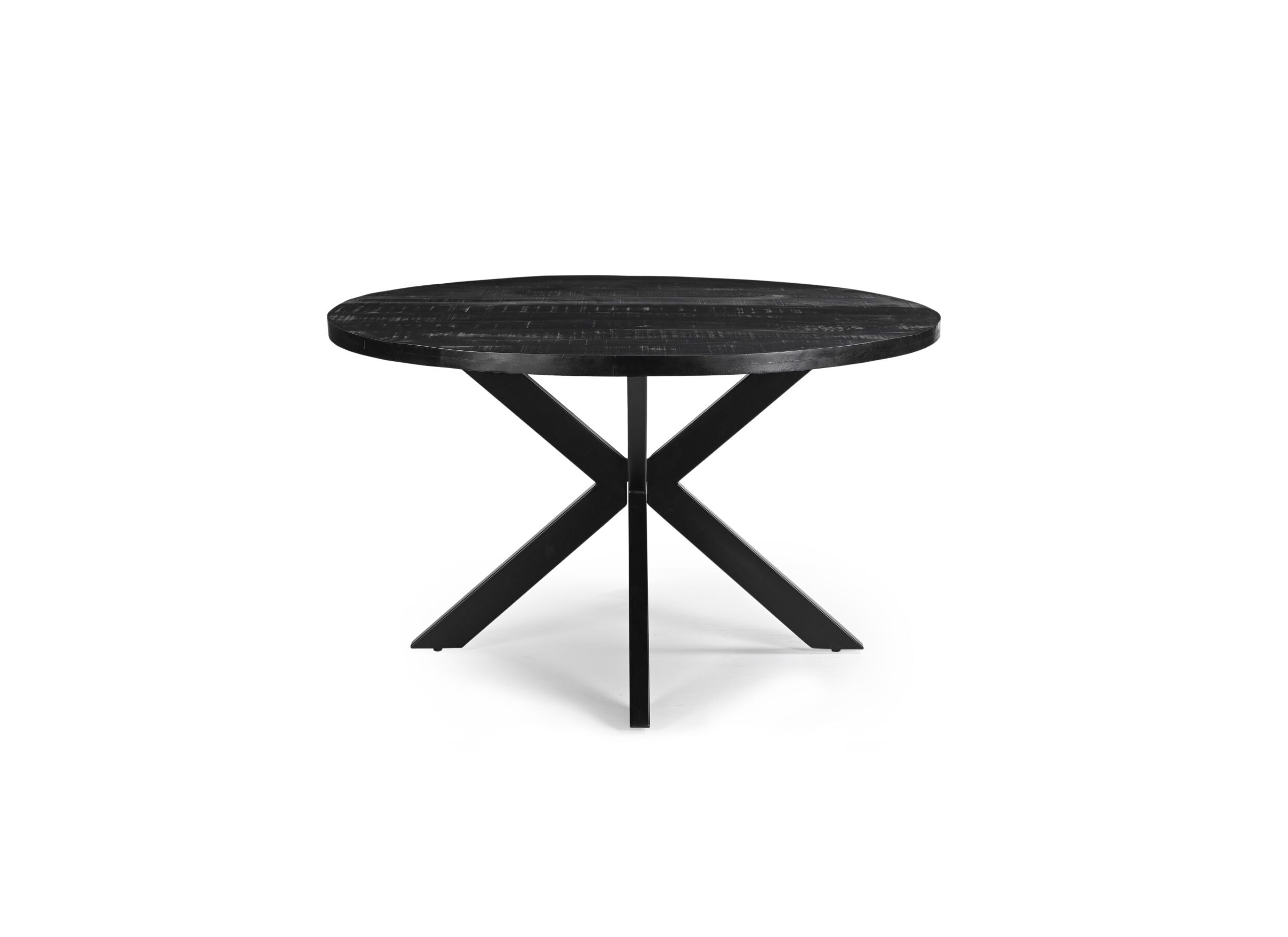 Table ronde Sofia Ø130cm - manguier massif - noir