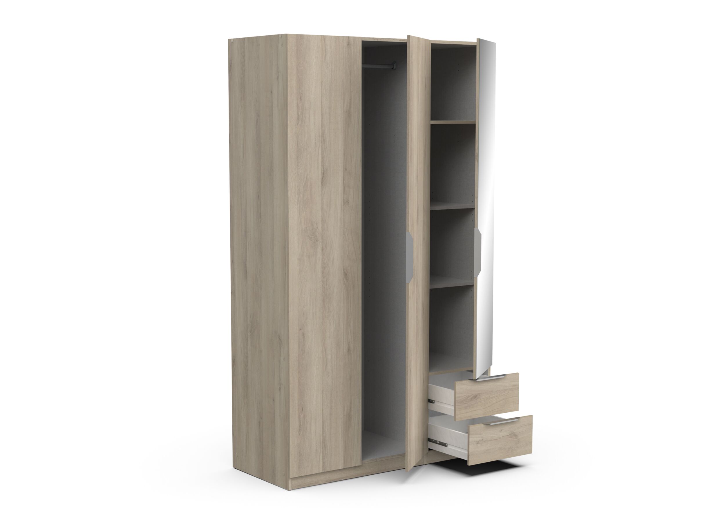 Indeling - Kleerkast Michigan 119cm - decor - kronberg eik