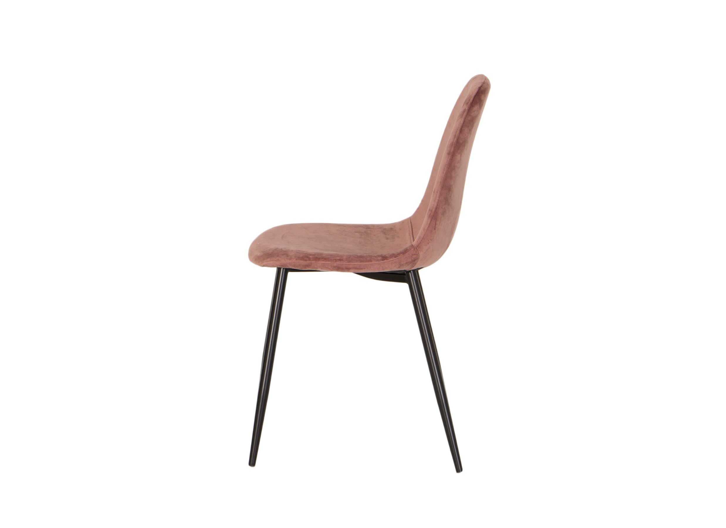 Chaise Charlton 44x53x87cm - velours - rose