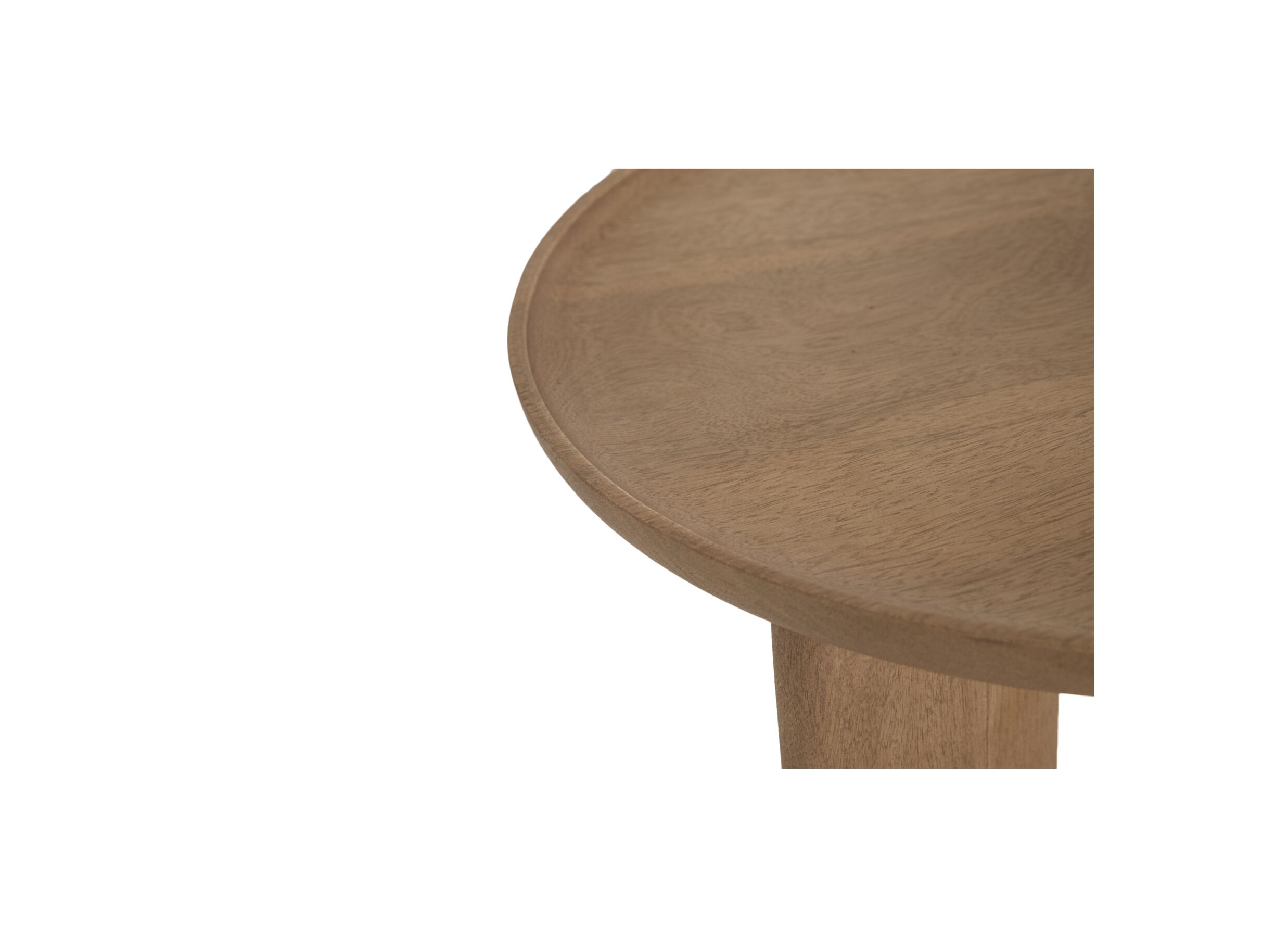 Detail - Table d'appoint Spinoza Ø40cm - manguier massif - naturel
