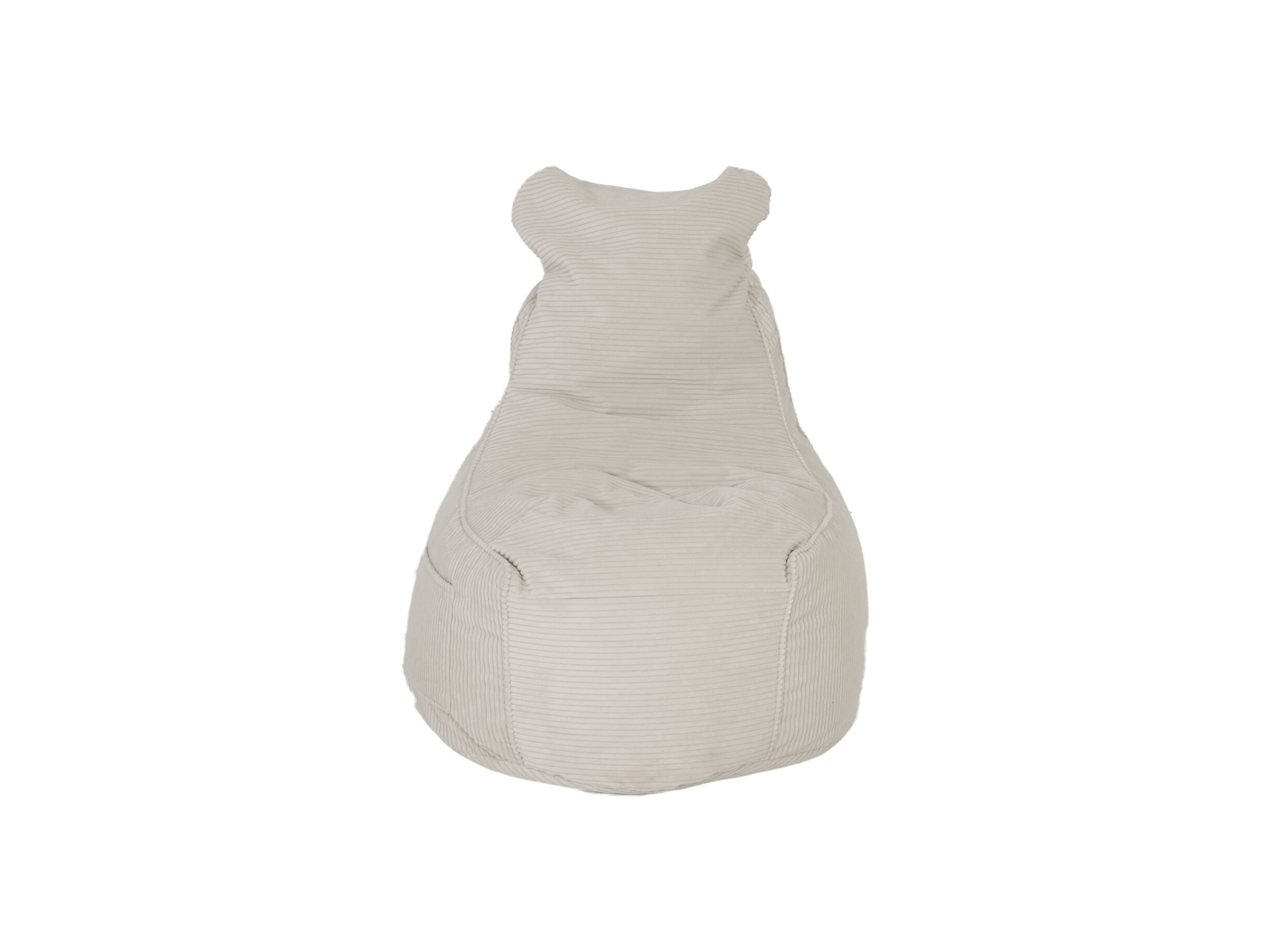 Pouf poire Pesaro 75x65x95cm - tissu - ivoire