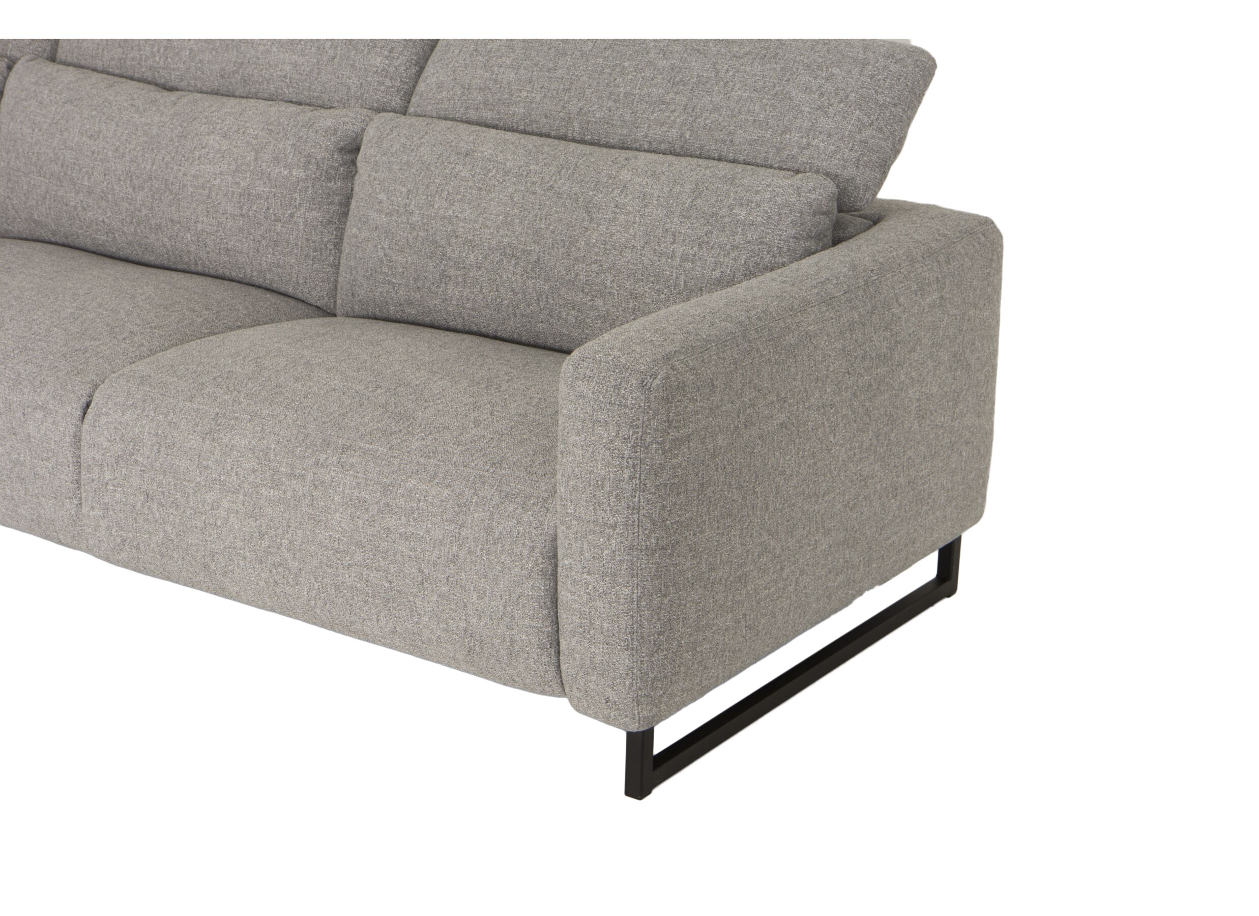 Detailfoto - Hoeksalon Lexus 327x189cm - stof - grijs met relax