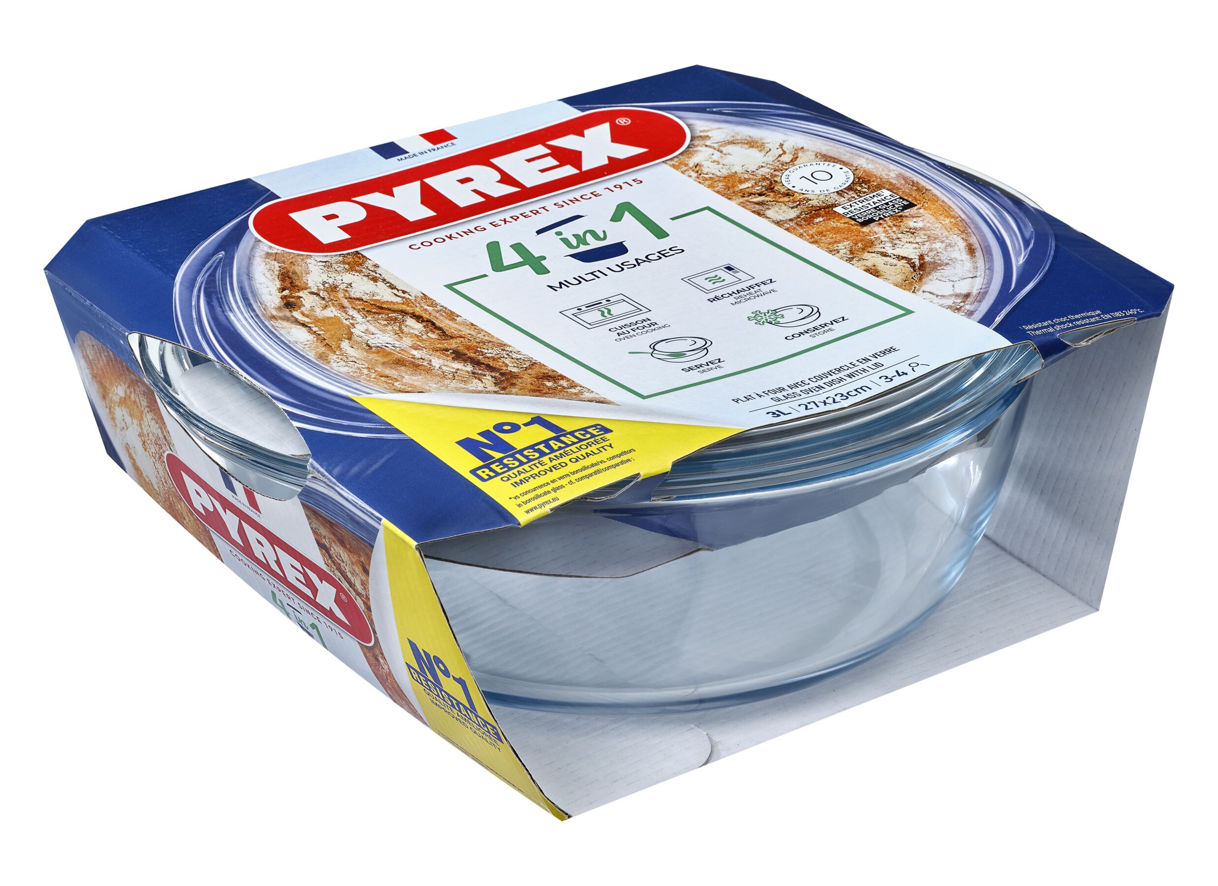 Overzichtsfoto - Stoofpot Pyrex 4 in 1 33x27x11cm - borosilicaatglas - transparant