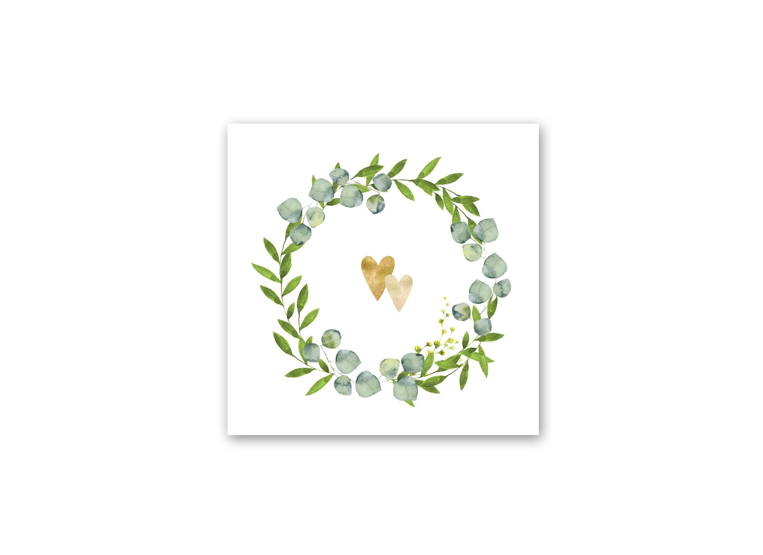 Serviette Two Hearts 25x25cm vert 20 pièces - Serviette Two Hearts 25x25cm vert 20 pièces