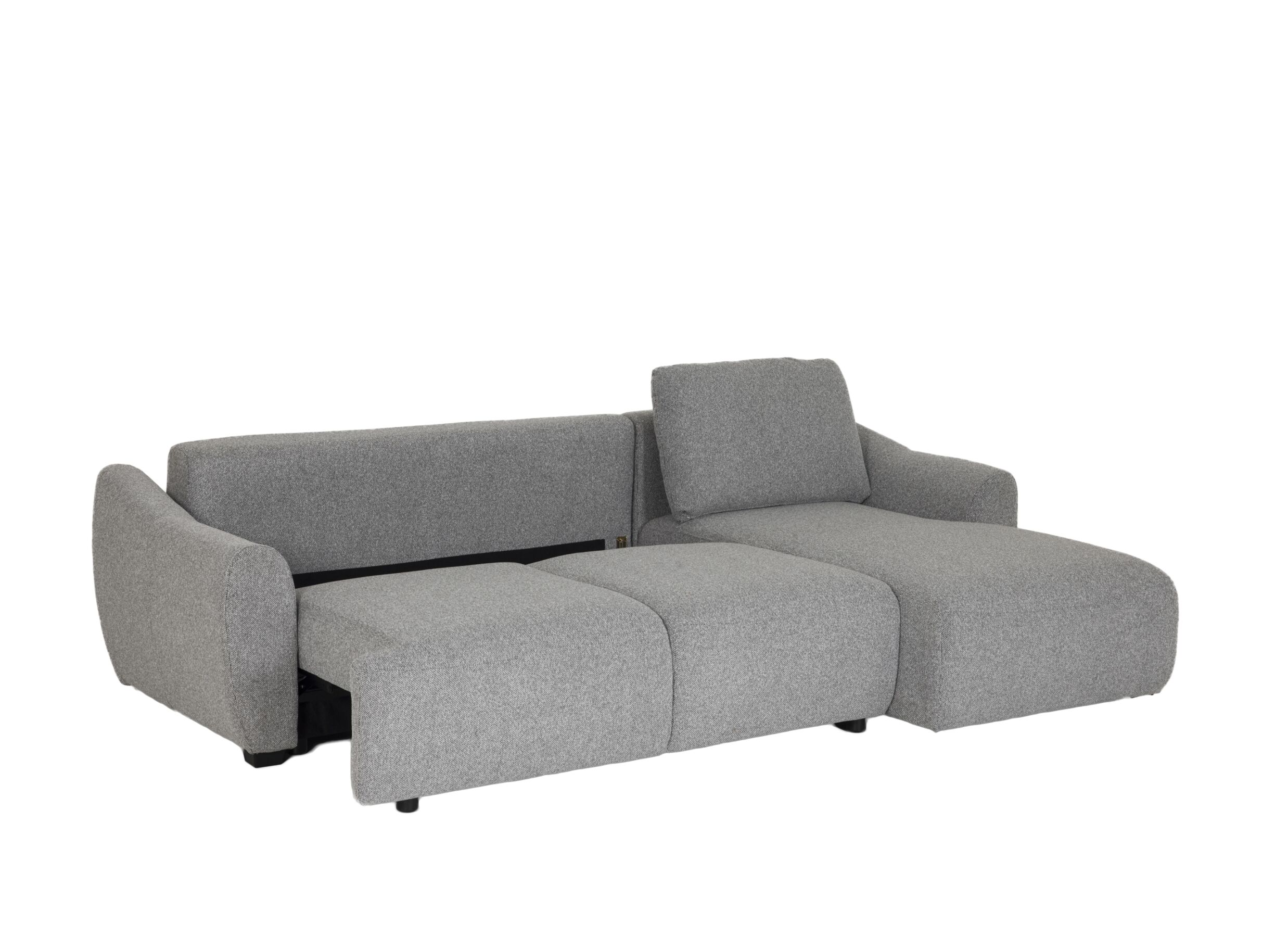 Overzichtsfoto - Hoeksalon Appia 269x169cm - stof - grijs met bedfunctie en opbergruimte