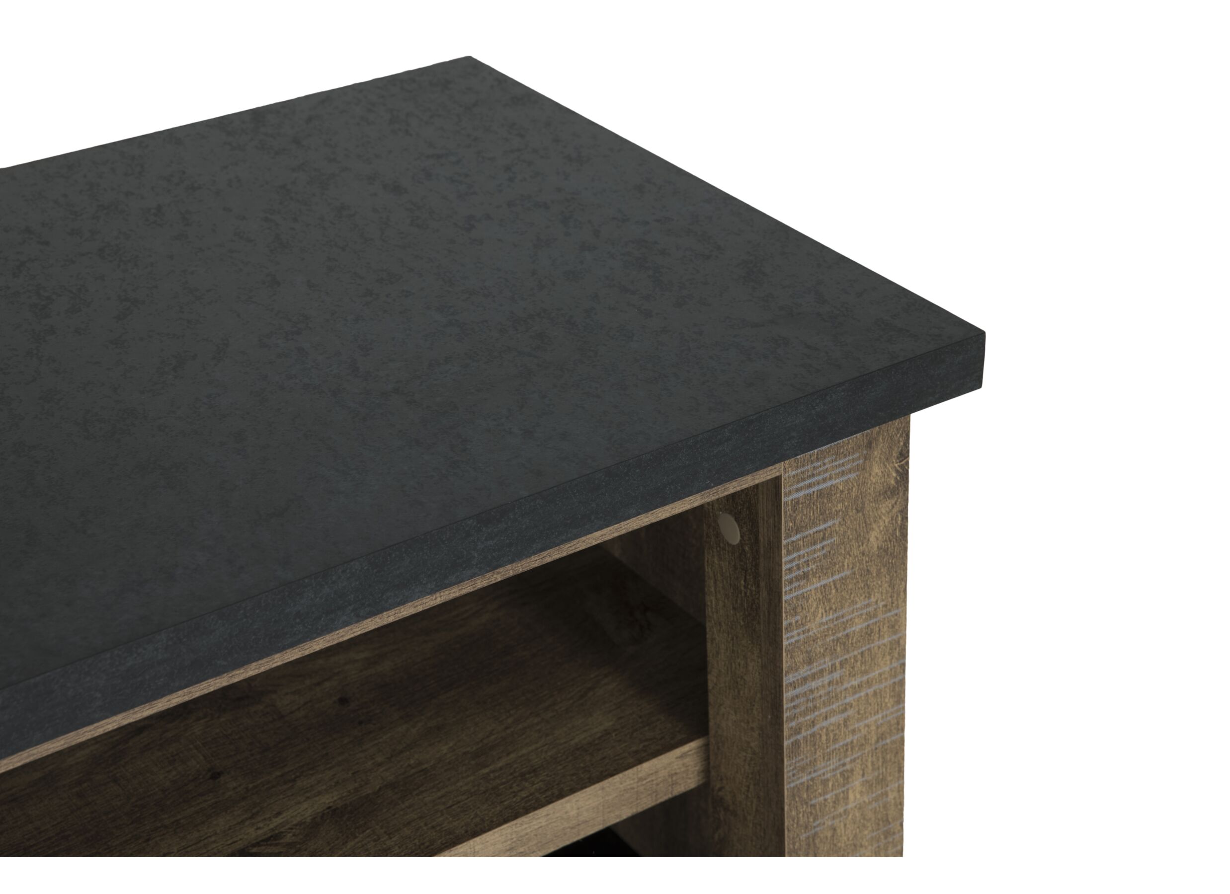 Tv-meubel Etienne 132cm - meubelplaat - industriële eik & zwart