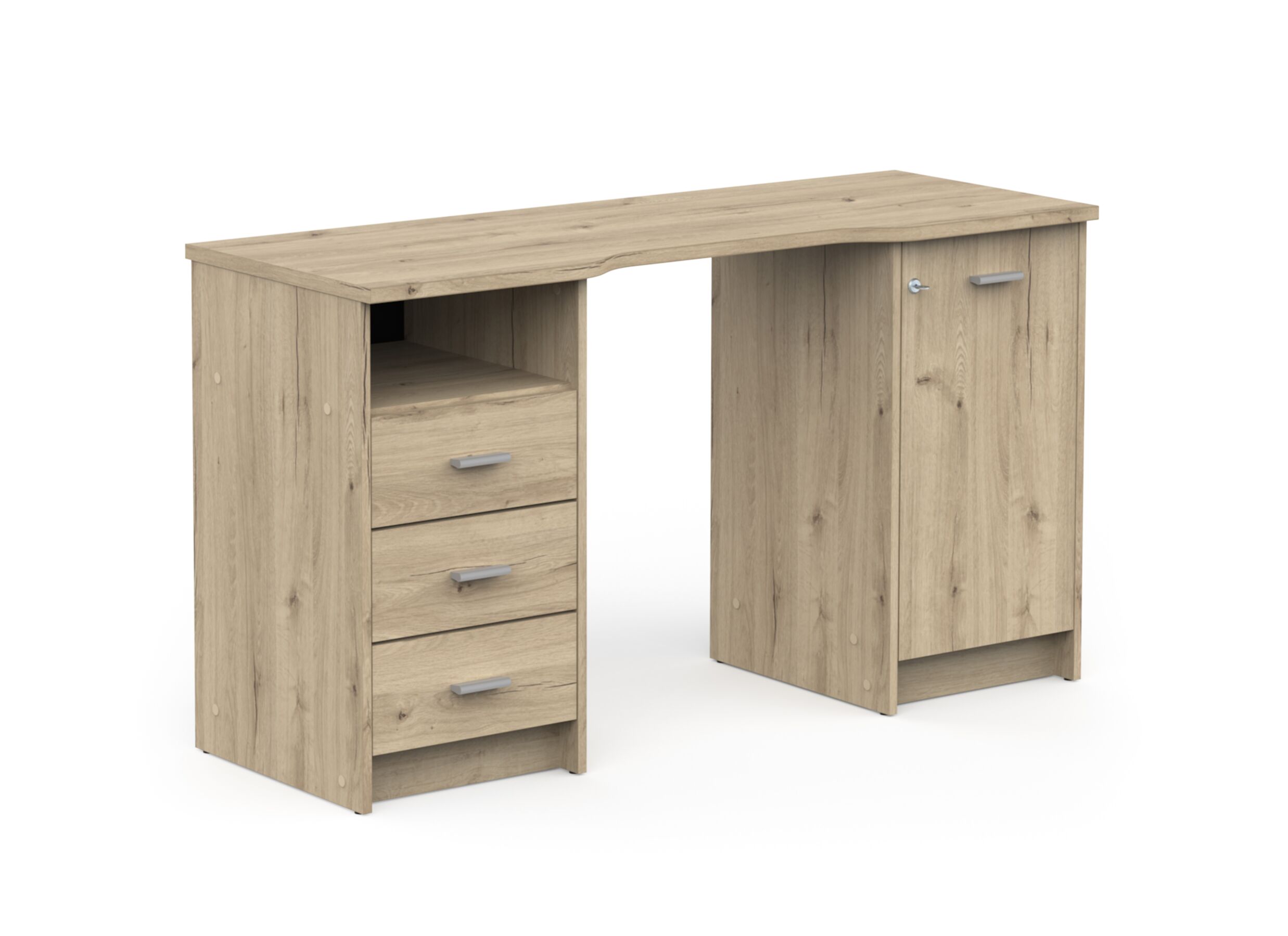 Bureau Mao 132x48x74cm - decor - royal eik - Bureau Mao 132x48x74cm - décor - chêne royal