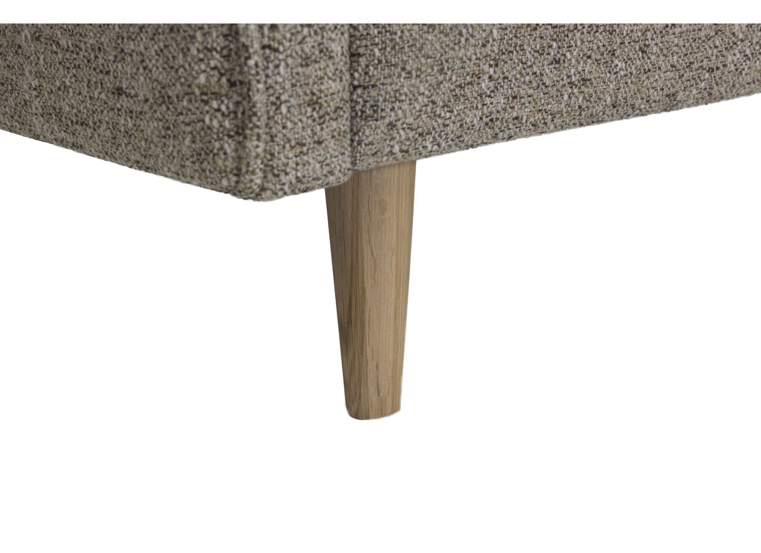 Canapé d'angle Lamar 257x223cm - tissu - brun clair