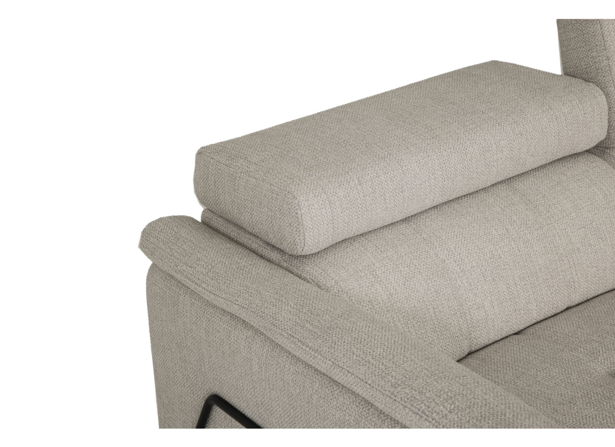 Detail - Canapé d'angle Oltens 281x228cm - tissu - beige avec relax