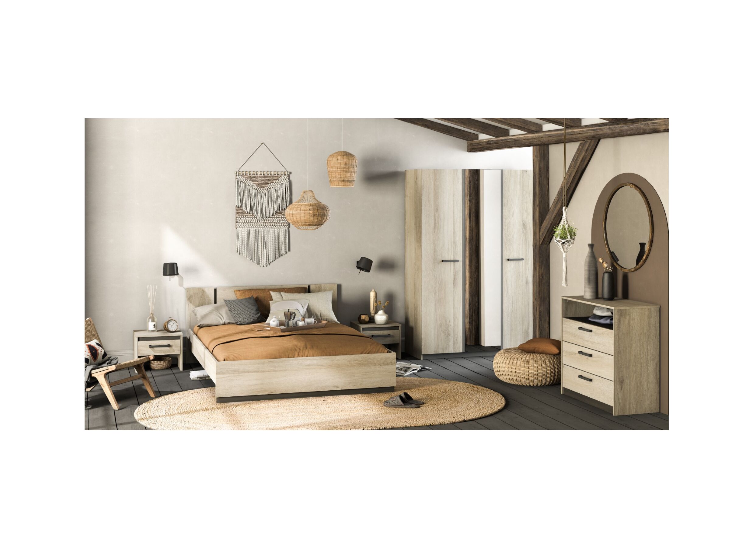 Table de chevet Watson 40x35x32cm