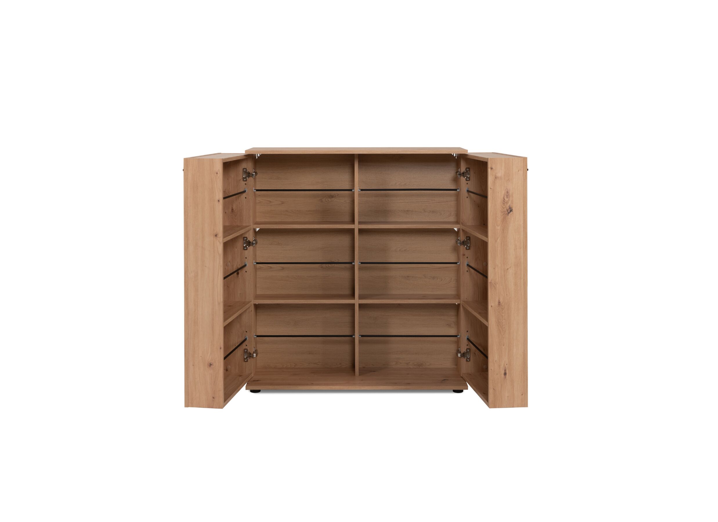 Schoenenkast Satos 100x34x110cm - melamine - artisanale eik