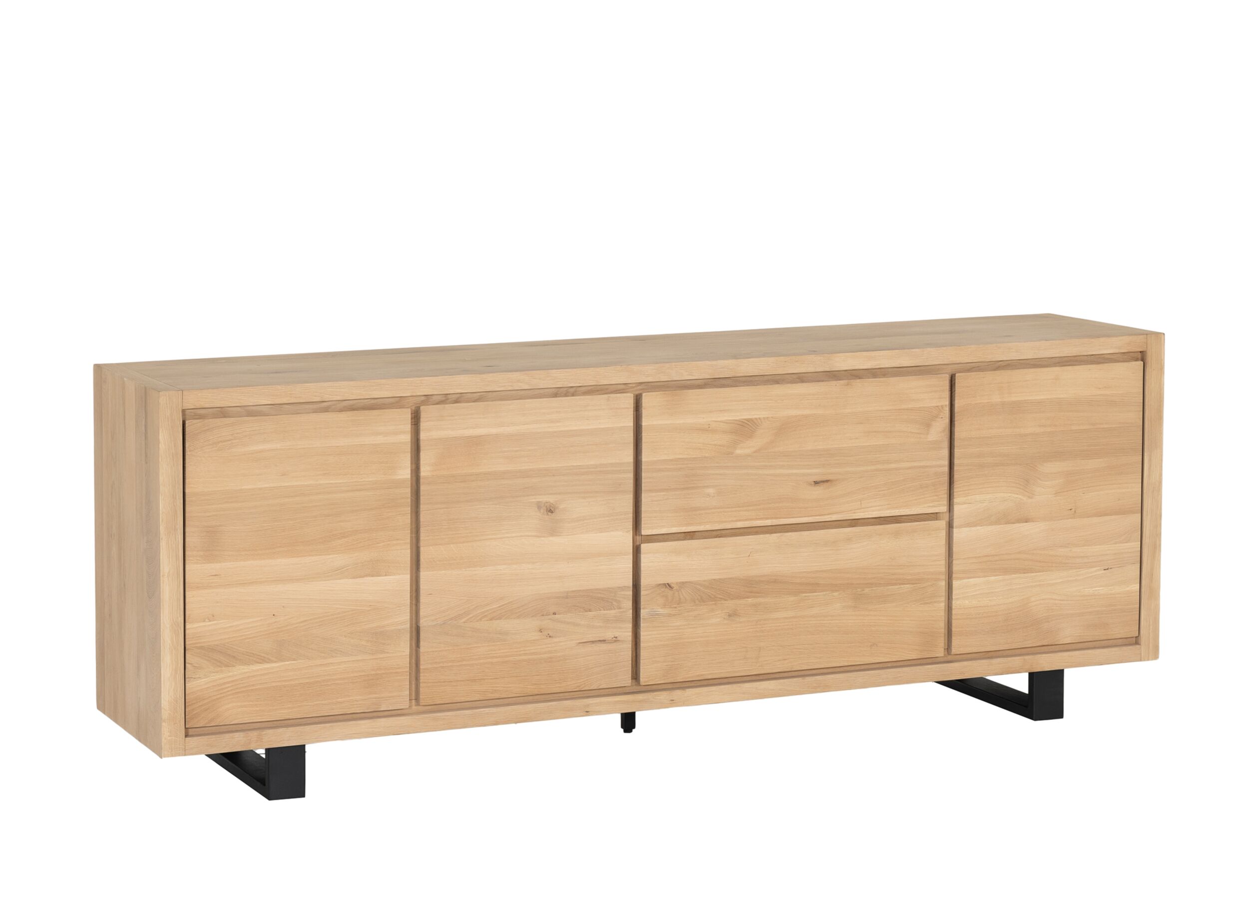 Plus Important - Buffet Ambassador 220cm - chêne massif & décor - naturel