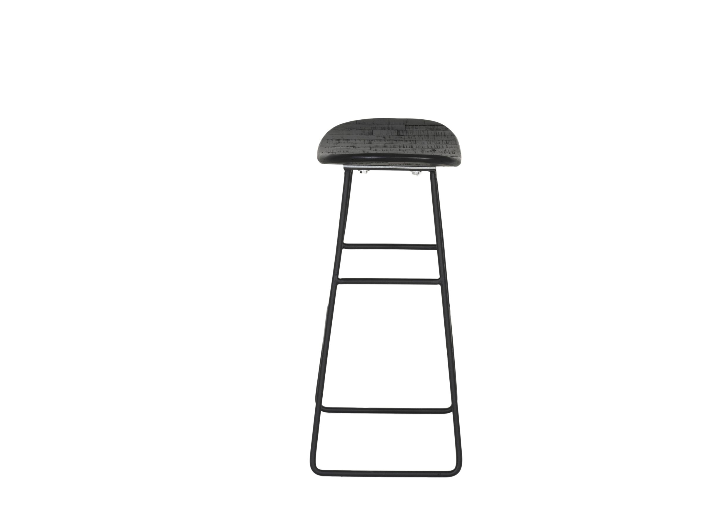 Barkruk Levi ZH65cm - hout - zwart