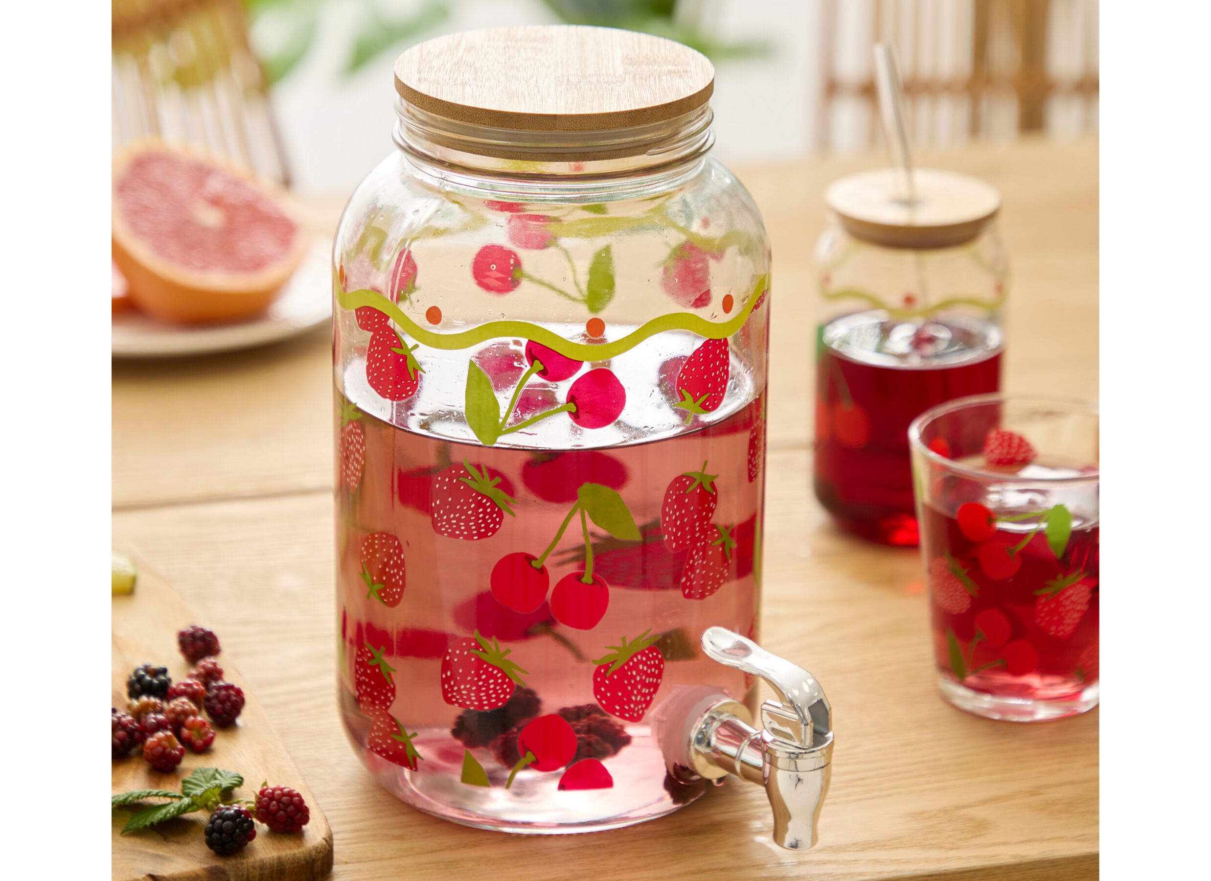 Foto ambiance - Distributeur de boissons Fruity 3L - verre - transparent