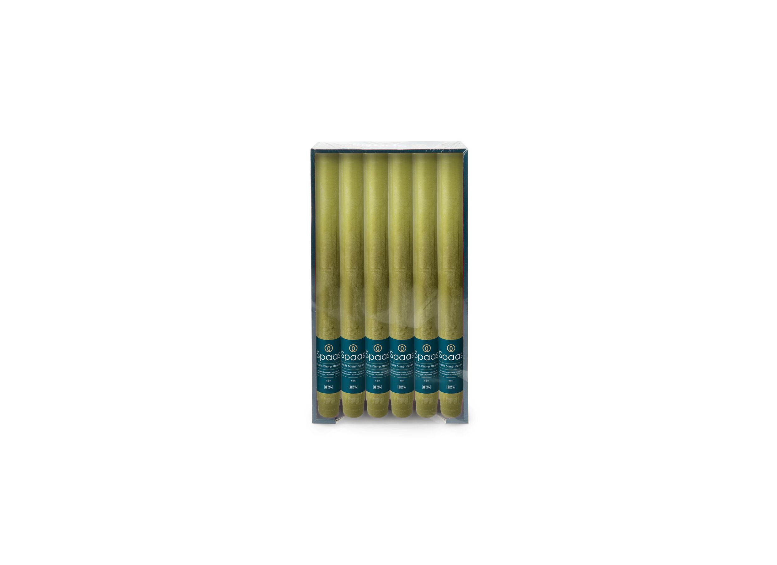 Kaars Rustiek 10u olijfgroen - Bougie Rustique 10h vert olive, par pièce