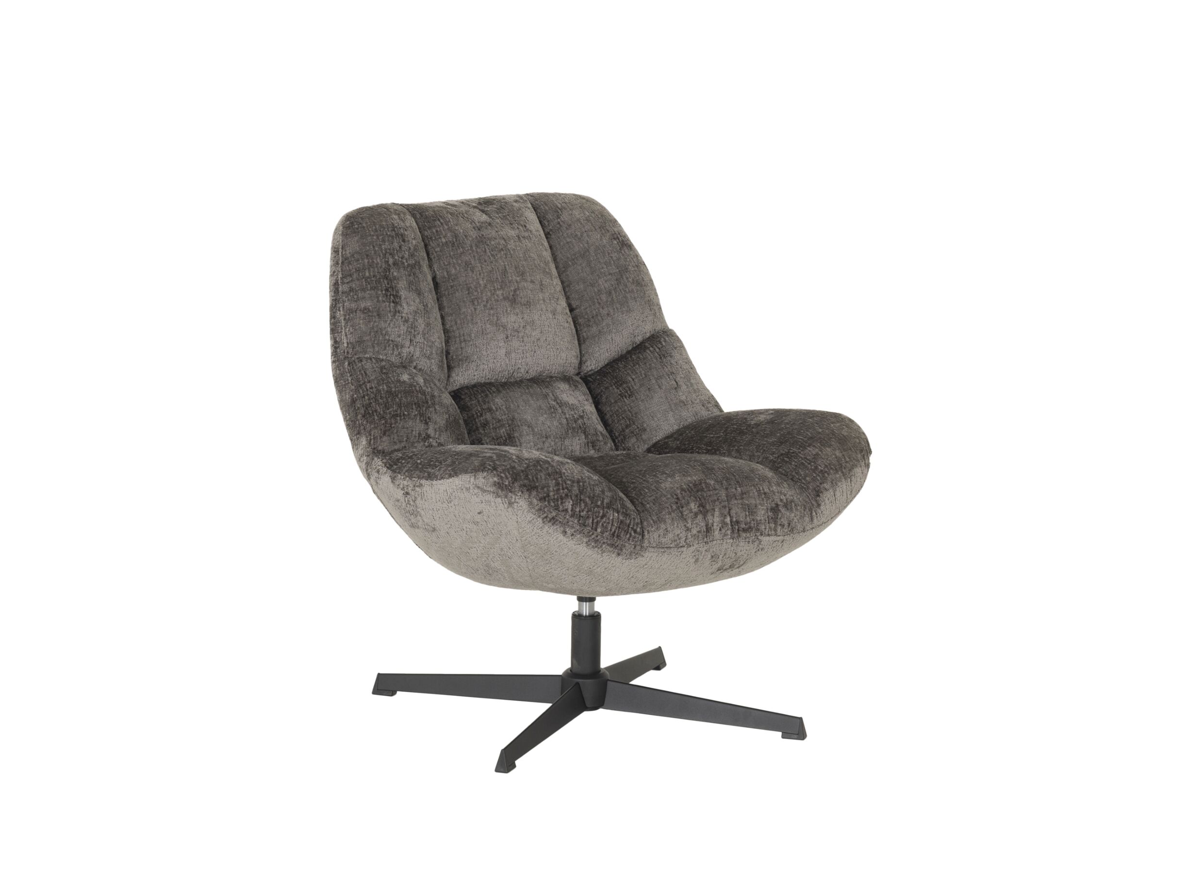 Plus Important - Fauteuil pivotant Iota 76x81x84cm - chenille - gris foncé