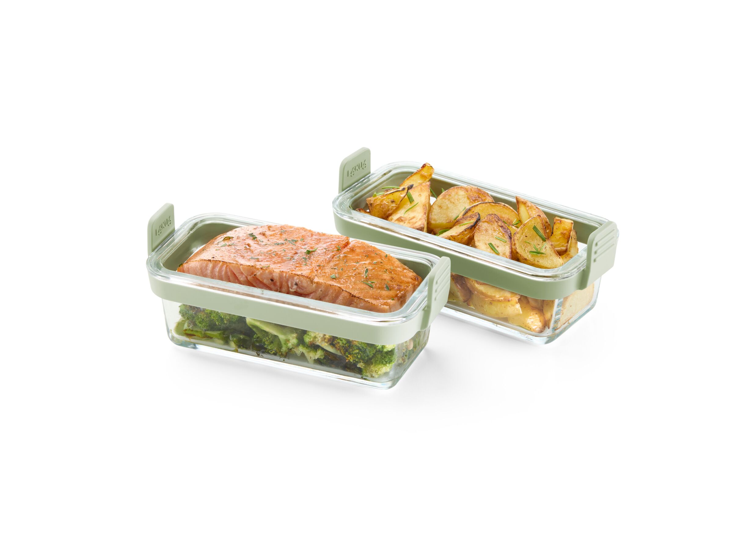 Aperçu - Lekue Airfryer Plat à four 20x9,5x9cm - verre & silicone - transparent lot de 2