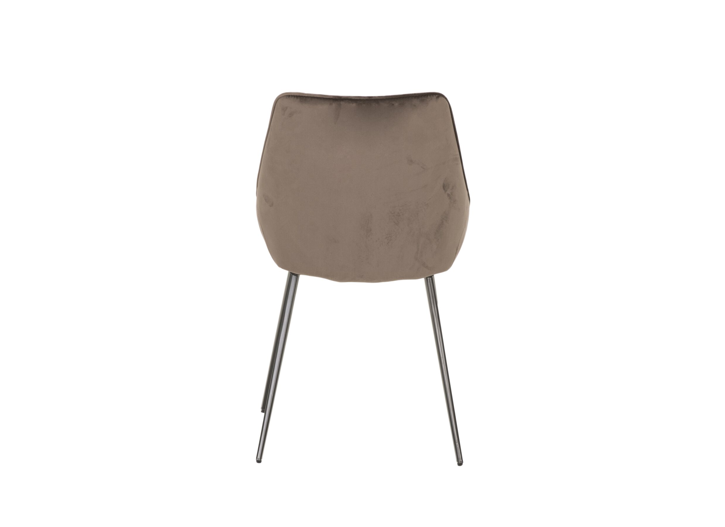Kuipstoel Cum Laude 48,5x58x85cm - fluweel - chocolade