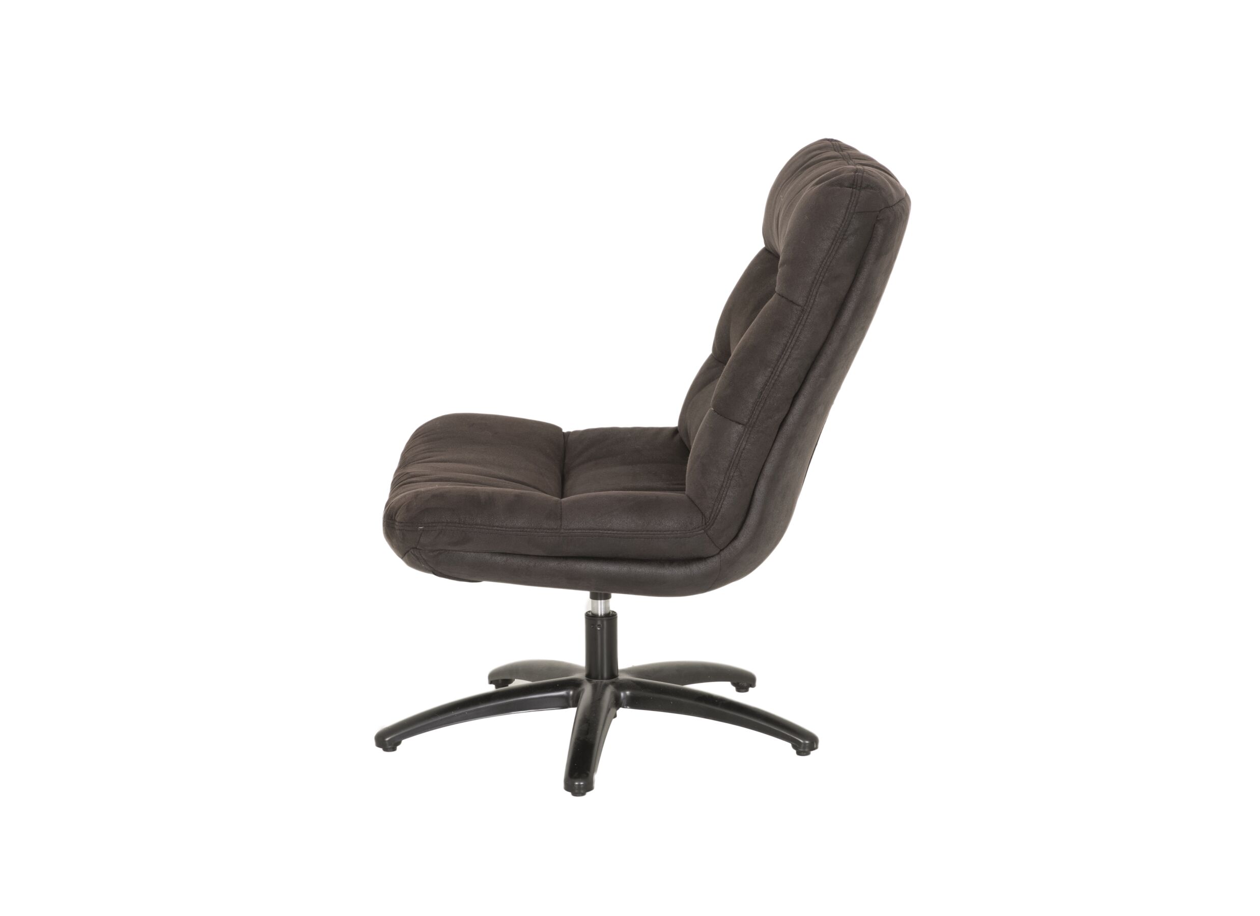 Fauteuil pivotant Copain 70x74x87cm - microfibre - brun