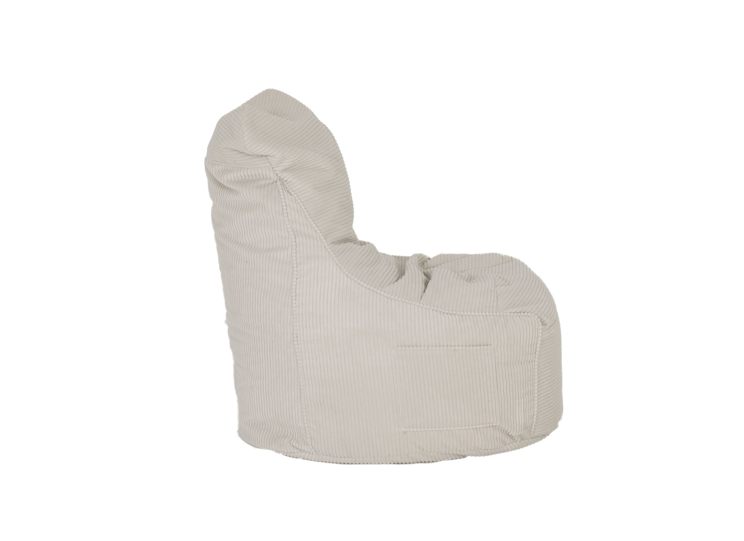 Pouf poire Pesaro 75x65x95cm - tissu - ivoire