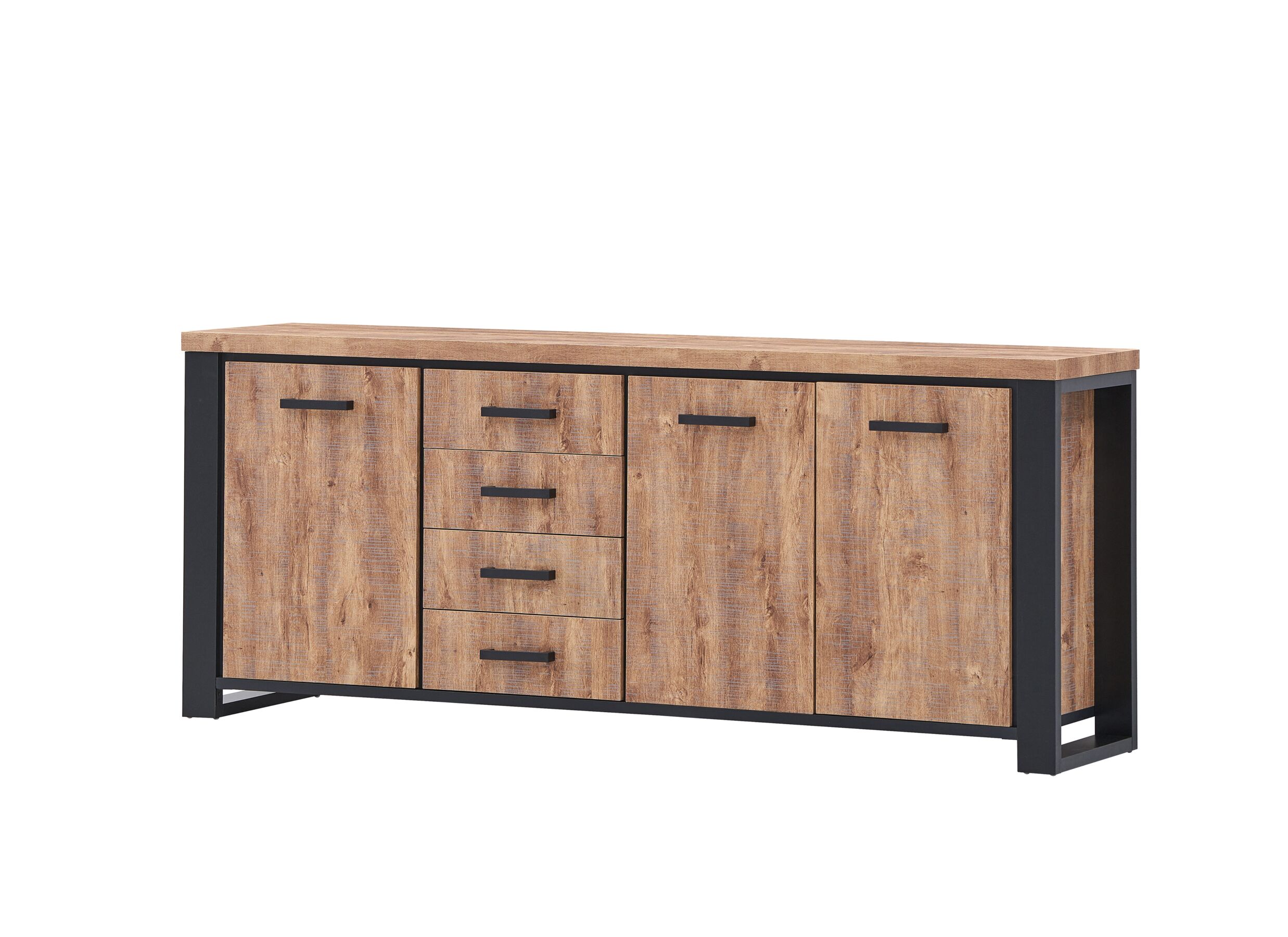 Buffet Estrella 225cm - Buffet Estrella 225cm - film décoratif - industrial oak