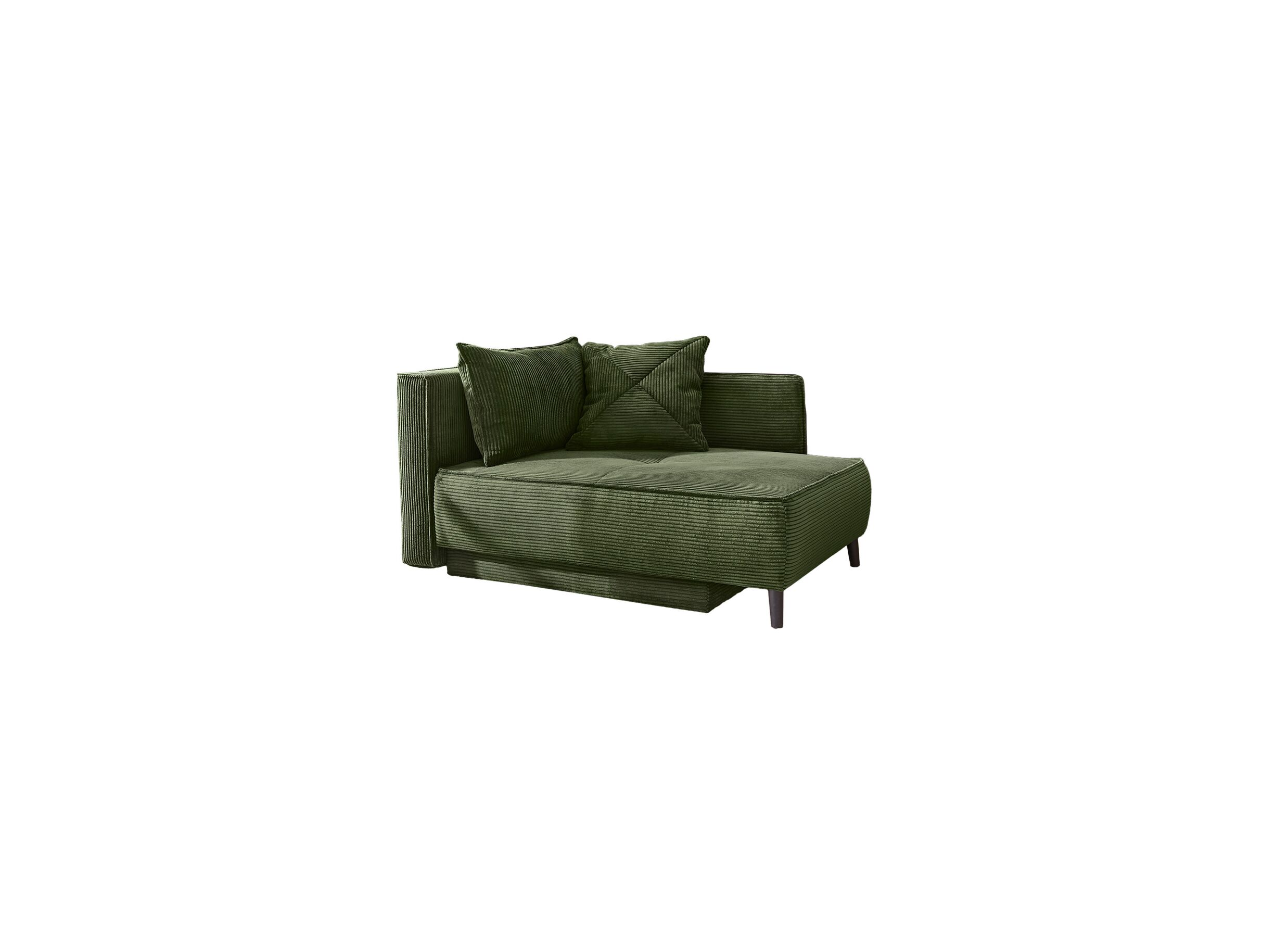 Méridienne Rex Recamière avec function lit tissu vert - Méridienne Rex Recamière 155x95x81cm - tissu - vert avec function lit