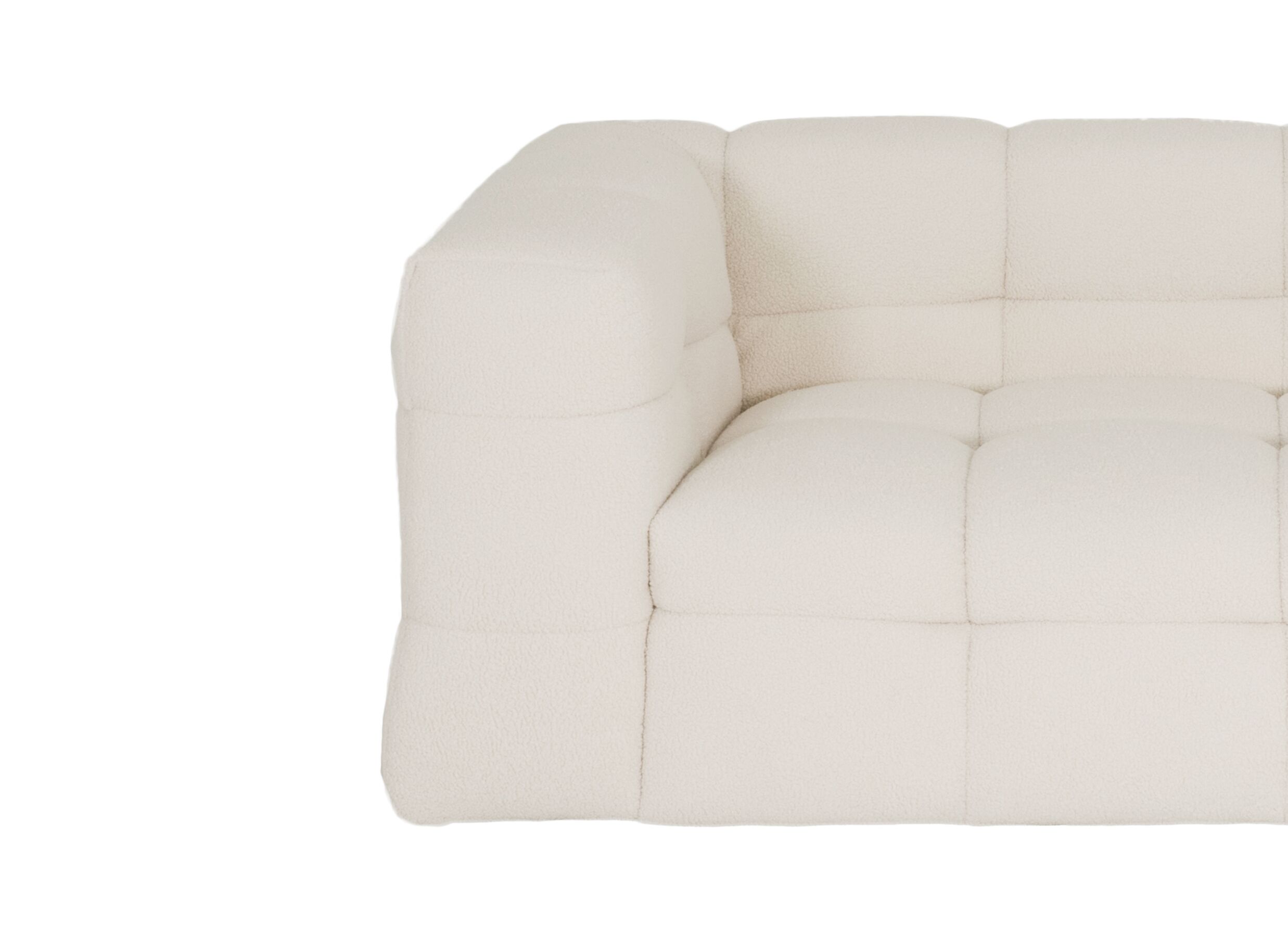 Detailfoto - Zetel Bubble 2,5-zit - stof - wit